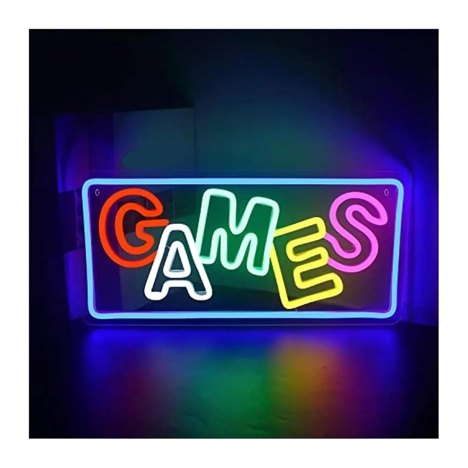 Para Decoración De Fiestas Con Letreros Neón "Juegos" Para LED Coloridos