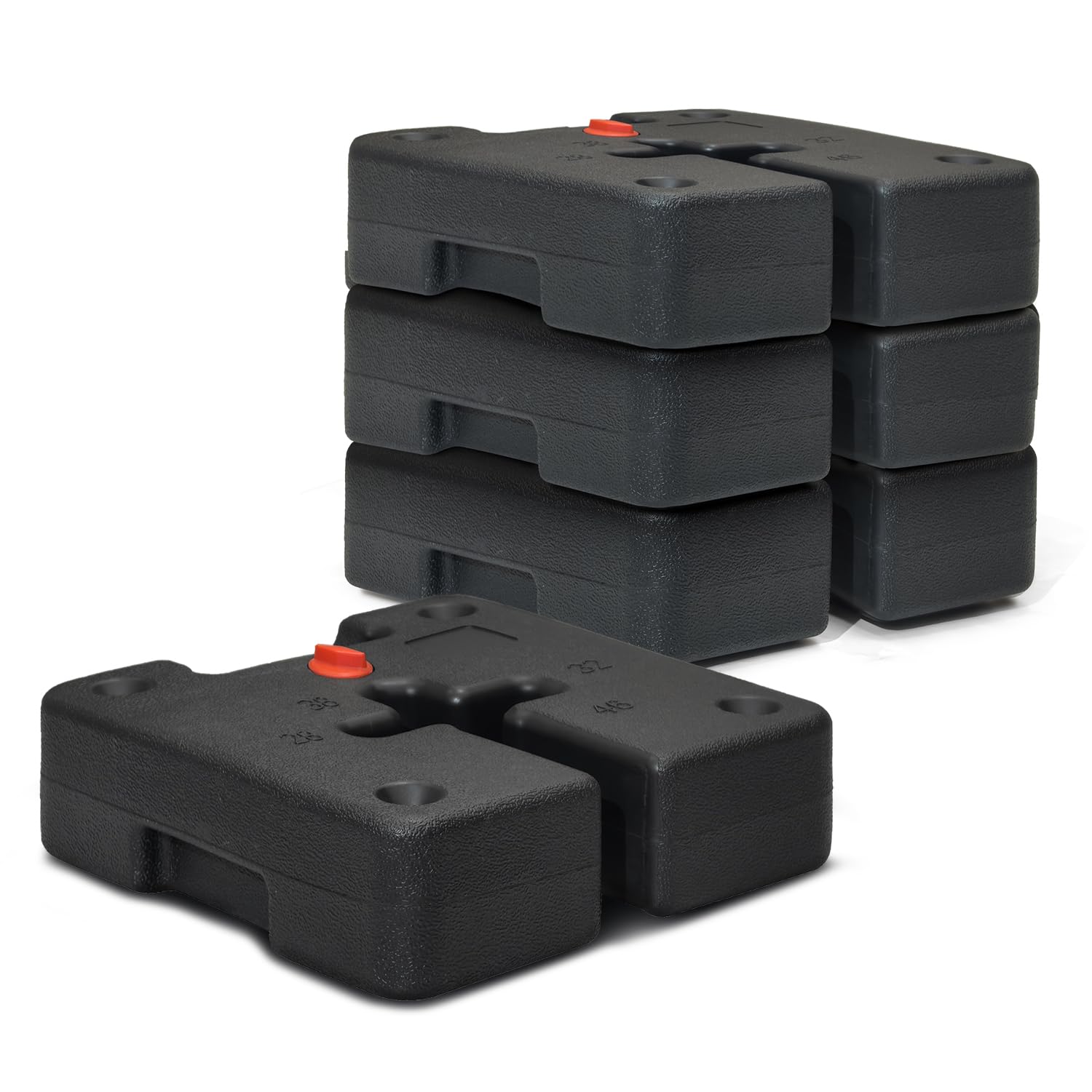 Taylor & Brown Set of 4 36kg Heavy Duty Gazebo Weight Canopy Tent Leg Pole Foot Water Weights to Fit 28mm 32mm 38mm 46mm to Secure Marquees, Tents, Canopies and Umbrellas at Outdoor Events