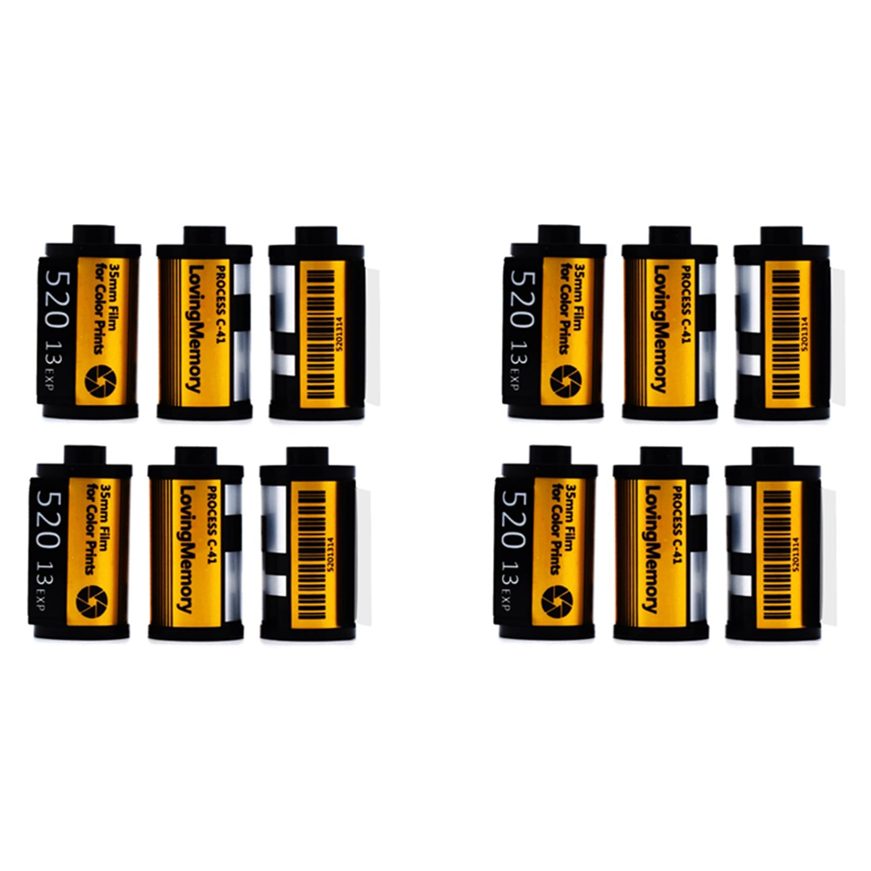 Baglaum 12Pack Sublimation Film Roll Keychain Customized Keychain with Picture Camera Memory Reel Gifts