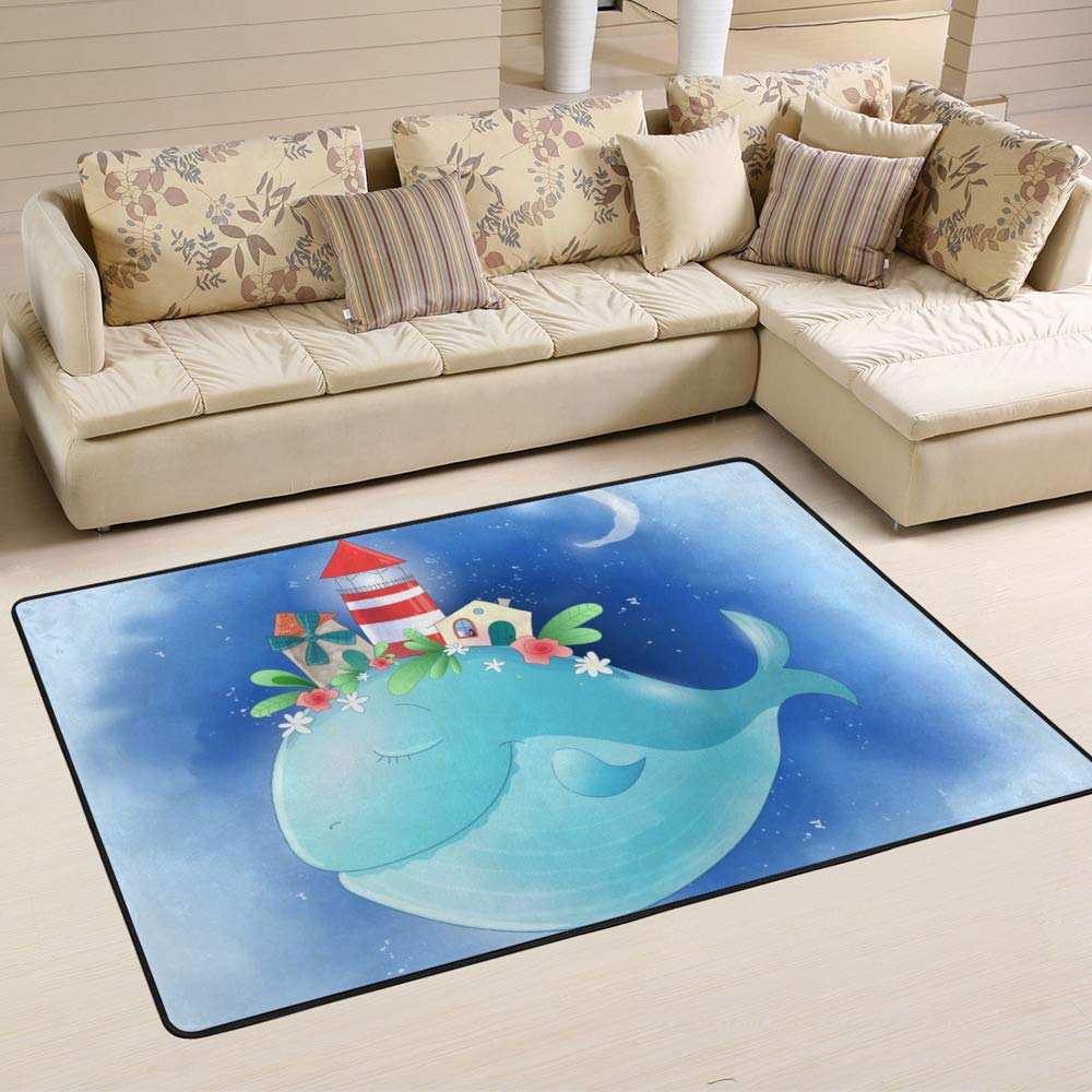 Tapis baleine ciel nocturne grand tapis durable pour simplifier le nettoyage