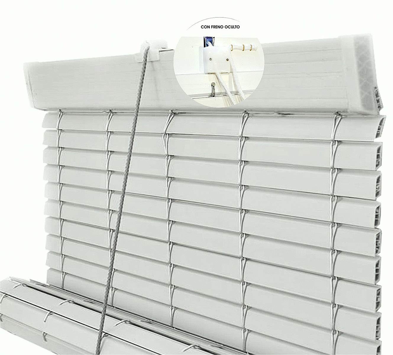 Persiana Alicantina PVC Exterior Gris Verde Andaluz a Medida | Acabados Gris y Verde Andaluz, enrollable, ajuste personalizado sin coste. Medida: An68x120Alt. Color: Gris