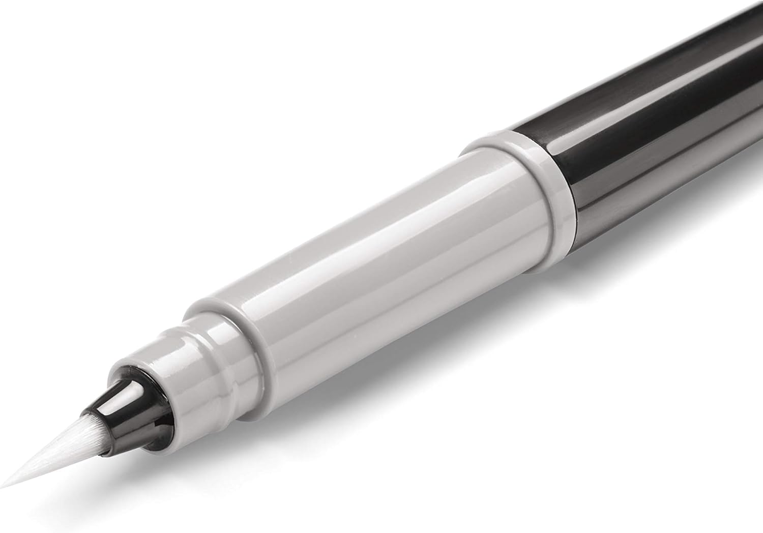Pentel GFKP Refillable Brush Pen, Grey, 2mm and Above, Calligraphy Pen