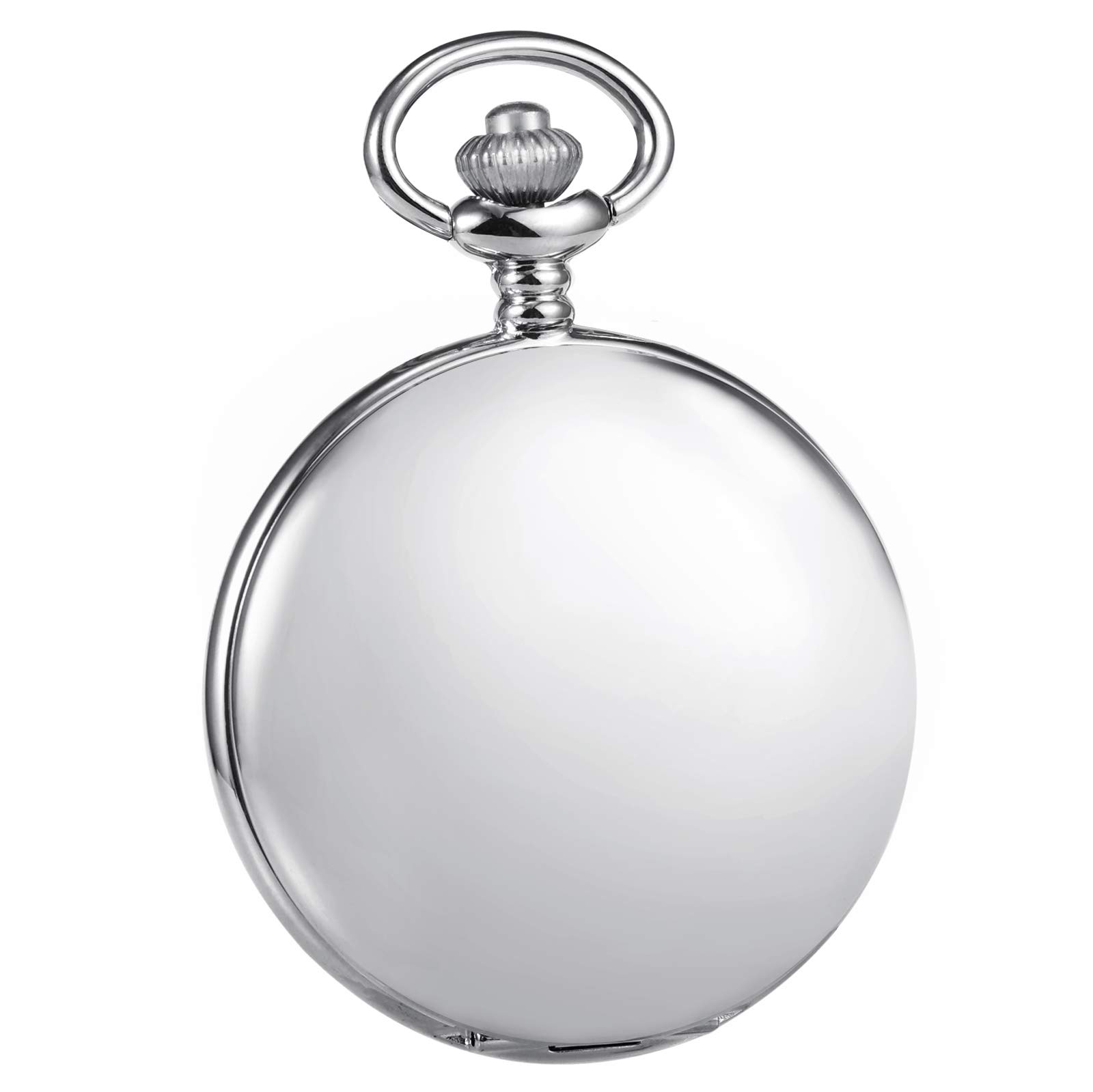 TREEWETO Taschenuhr Unisex Taschenuhr mit Kette Analog Mechanisch Handaufzug Doppelscharnier Antik Römische