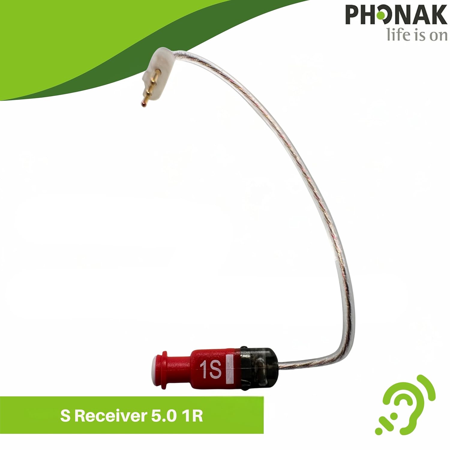 Phonak 5.0 Receiver – S Size – Level 1 – Right Ear (R) – (054-1205) – Compatible with Lumity, Paradise, Marvel RIC Hearing Aids – Original Phonak Replacement