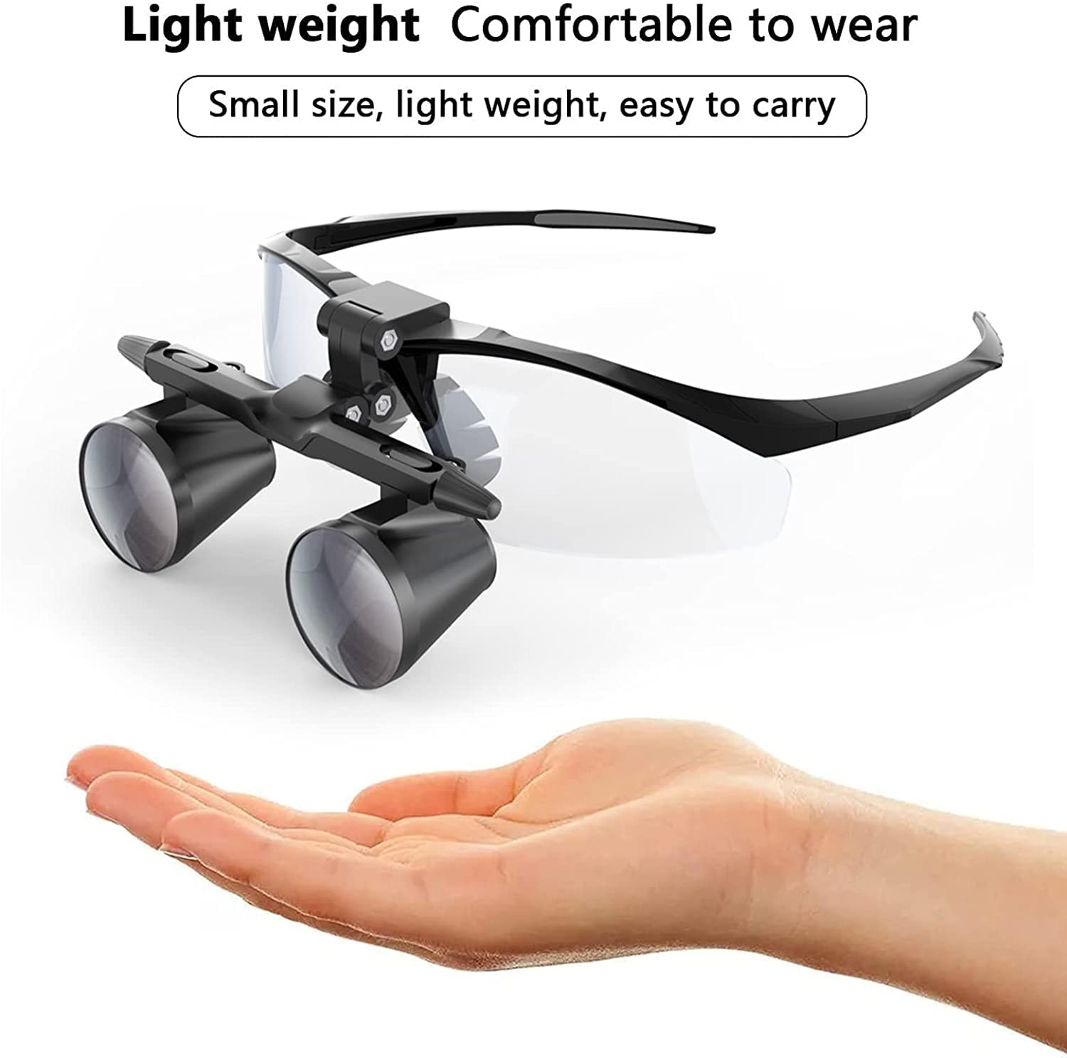 Lupa Binocular, lupas ópticas, Lupa con Diadema Desmontable para joyería, Artes, Manualidades y Trabajos de precisión.,