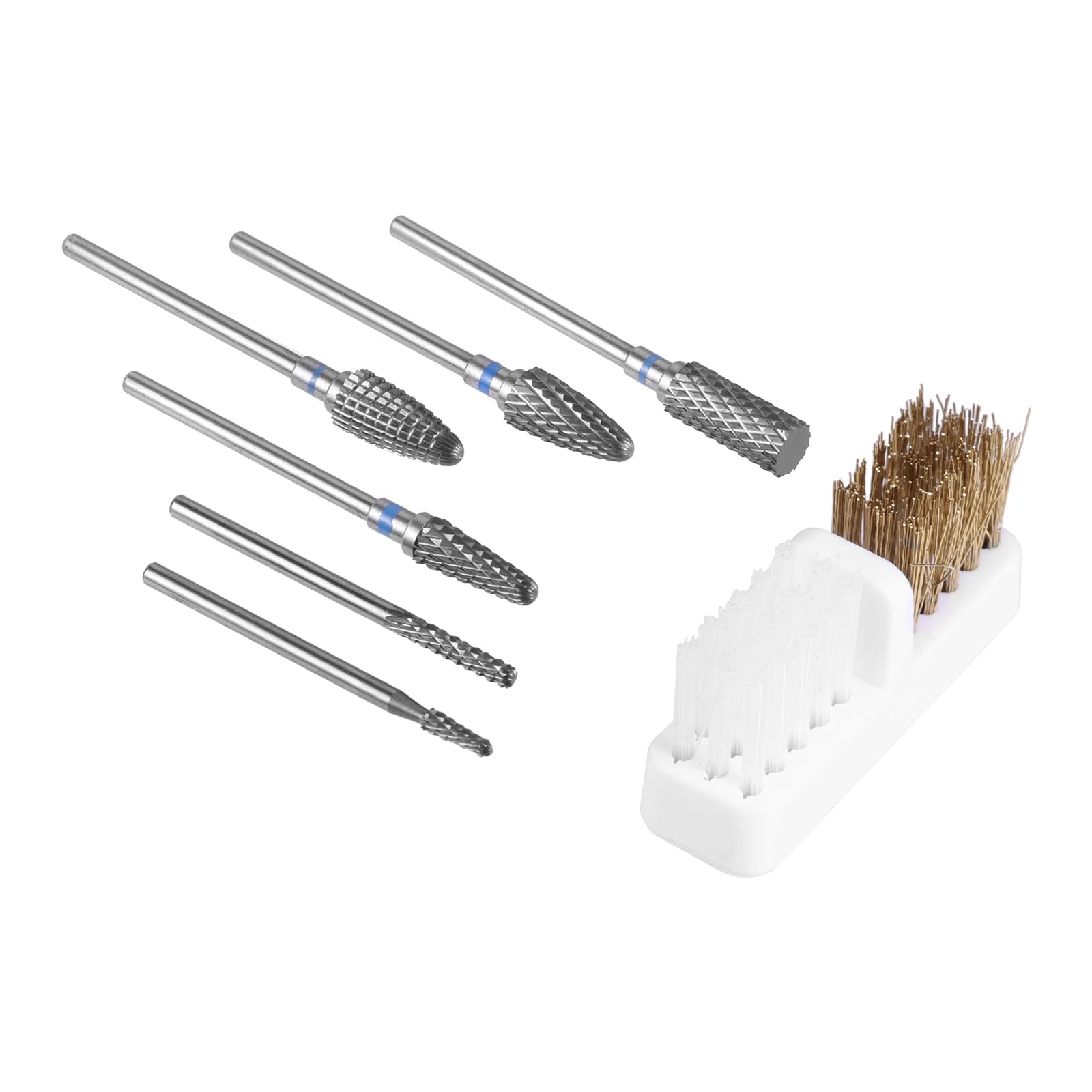 Mgoodoo 6PCS Nail Drill Bits, 3/32'' Efile Nail Drill Bits, Professional Tungsten Steel Electric Nail File Bits