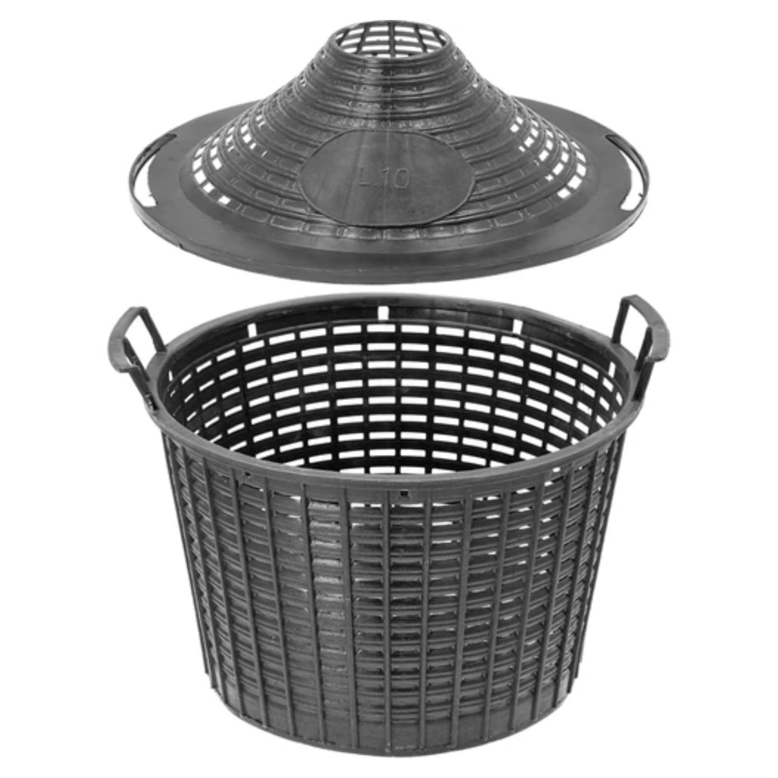 Cesto Copridamigiana con Manici Traforato10lt in Plastica, Copertura, Cover, Involucro, Rivestimento, Guscio, Protezione da Urti per Dame Bocca Stretta, Cappuccio per Damigiana