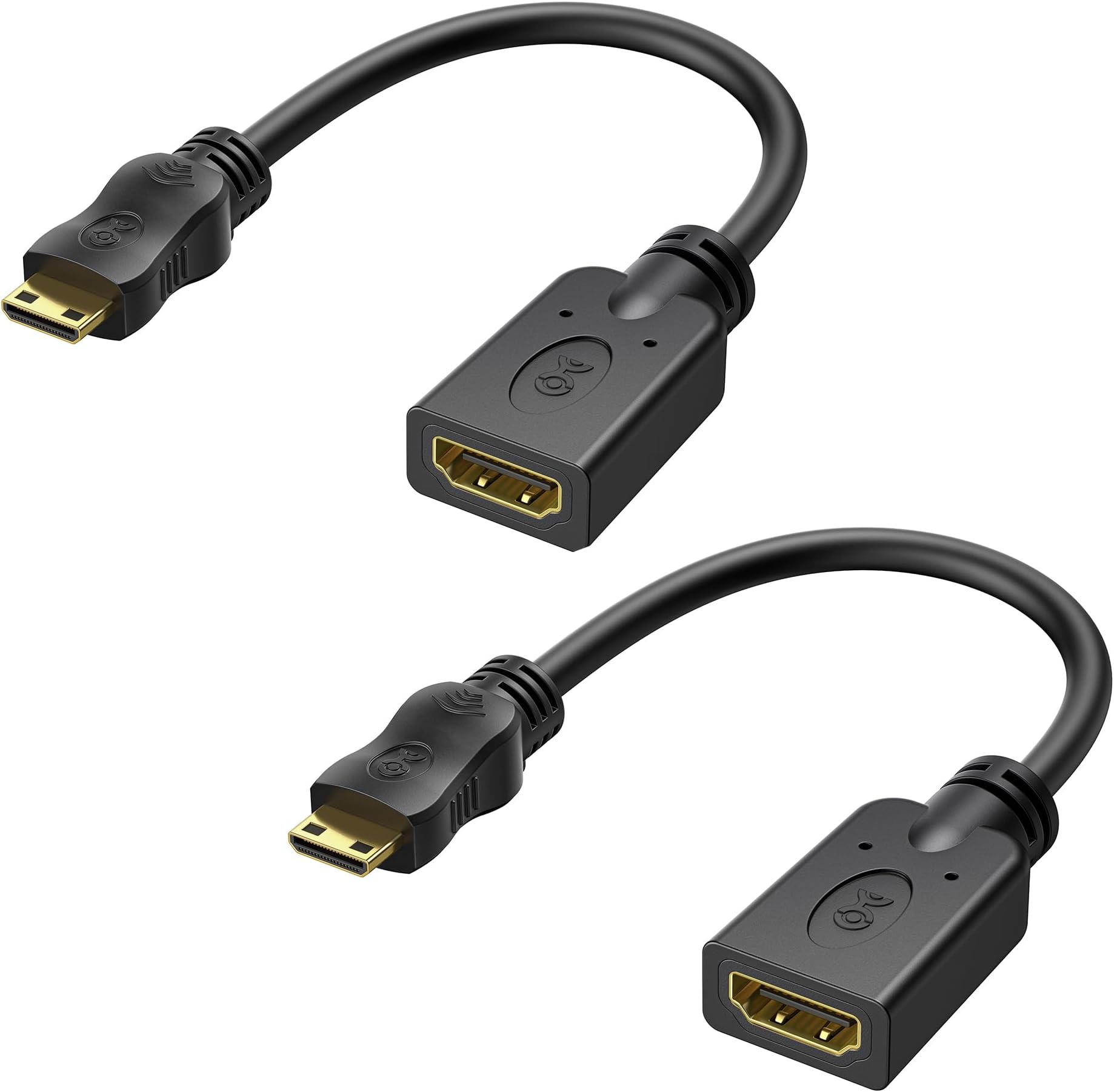 Cable Matters 113063x2 6-inch Mini HDMI to HDMI Male to Female Cable, Pack of 2