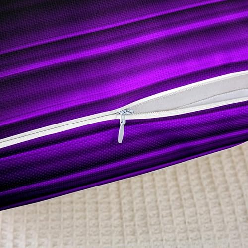 Pack Of 2 Geometric Ombre Decorative Throw Pillow Covers, Soft Purple Black Stripes Square Cushion Case Set For Couch Sofa Bedroom Living Room, Modern Fashion Pillow Cases Pillowcases, 18X18 Inches #TOP4