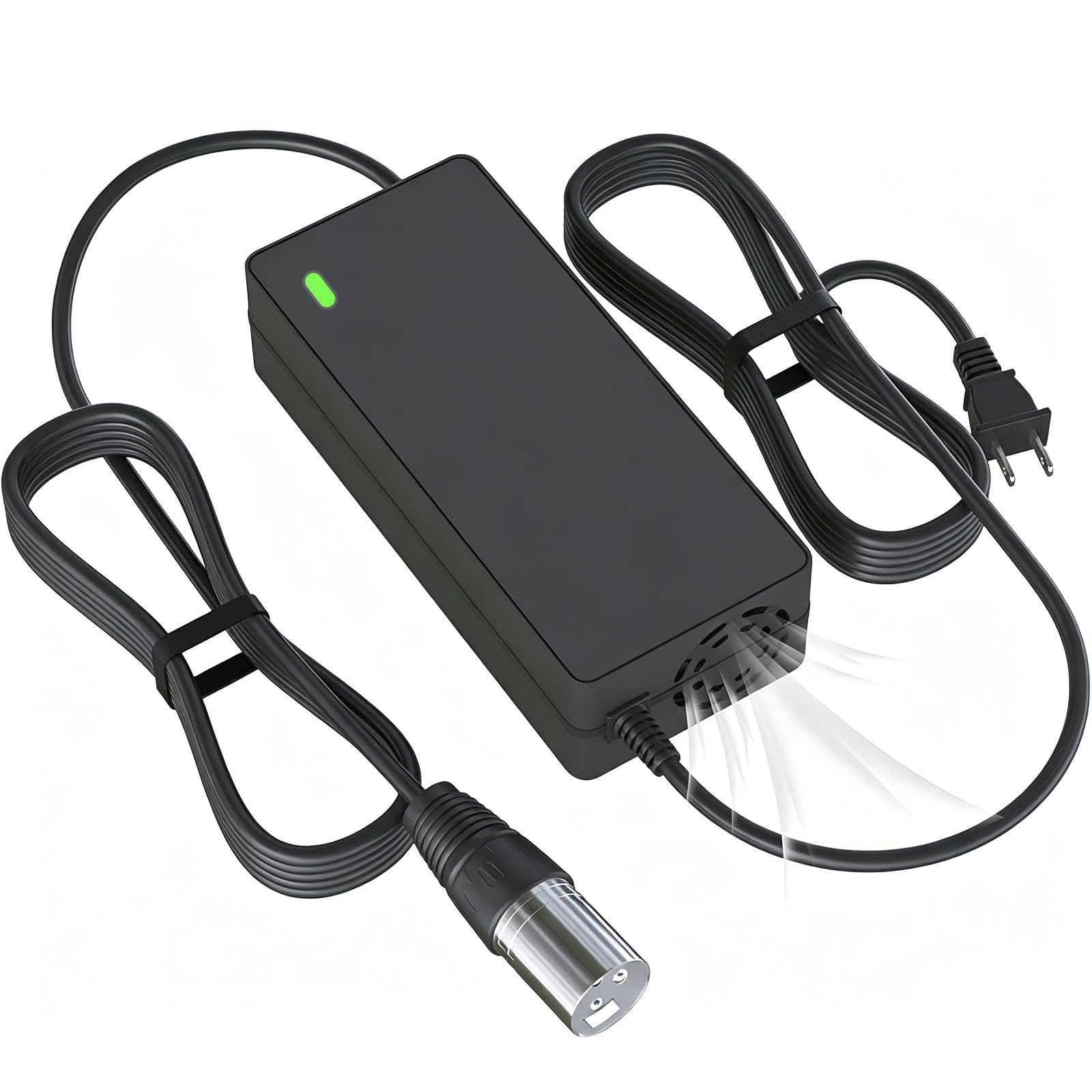 Photo 1 of New Upgrade 24V 5A Battery Charger with Fan Cooling 3-Pin Male XLR Connector Compatible with Pride Mobility, Jazzy Power Chairs, Drive Medical, Golden Technologies, ShopRider