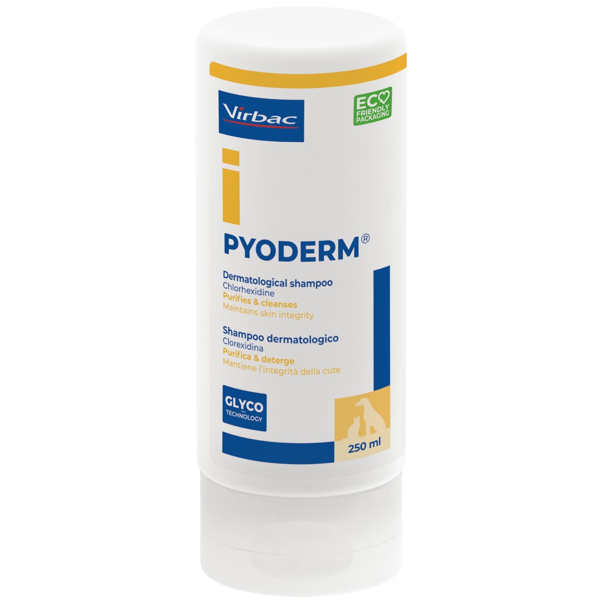 Pyoderm Champú Dermatológico 250ML para Pieles con Desequilibrio Microbiano para Perros Y Gatos