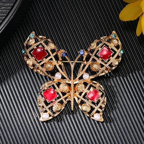 Image of Insect Animal Brooch Pin for Women Rhinestone Lapel Pins Vintage Brooches for Costume Accessories