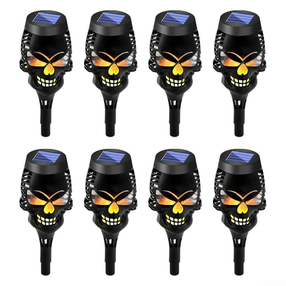 8pz Luci Solari Teschio Halloween Esterno Impermeabili