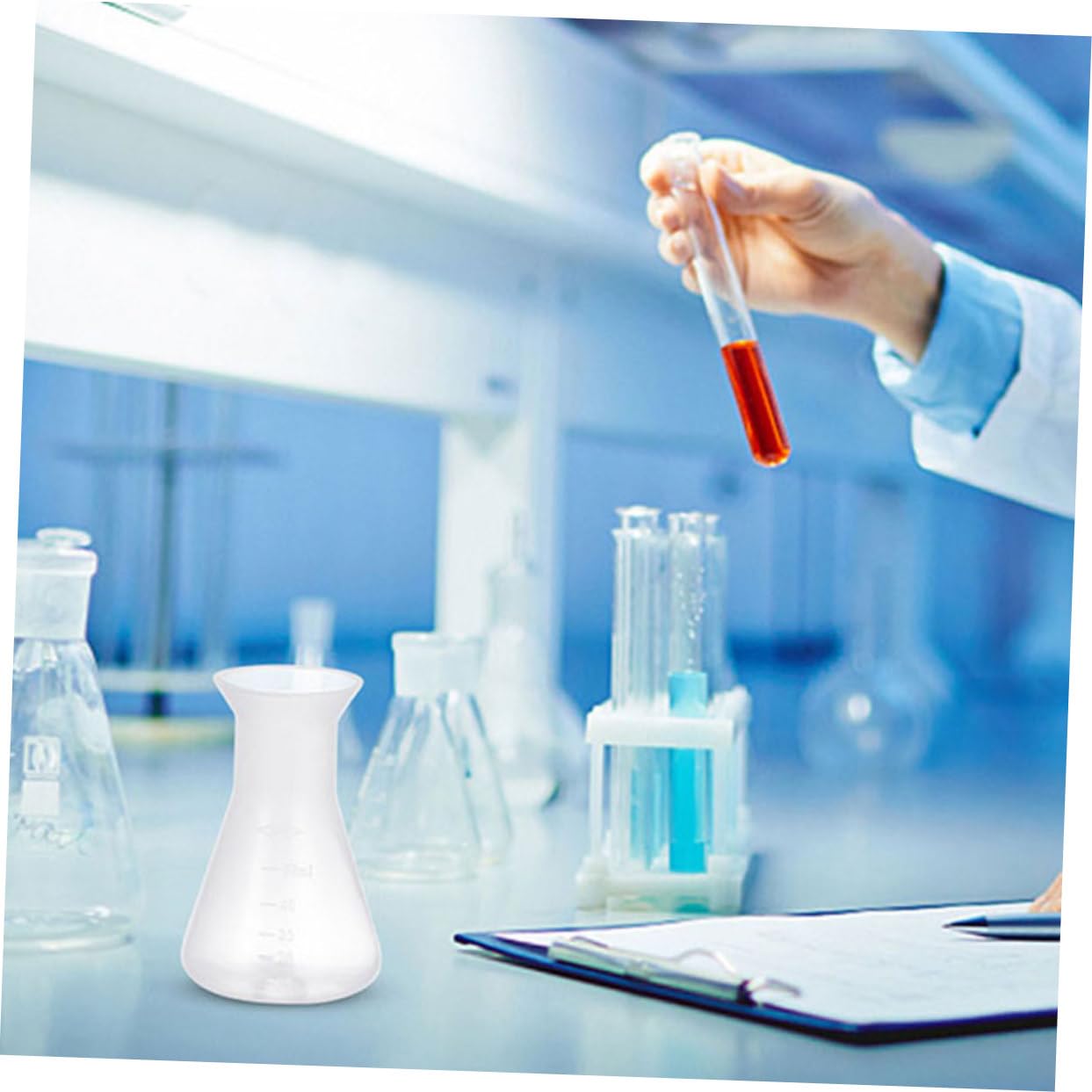 SOLUSTRE 32piezas Erlenmeyer De Plástico Para Frascos Científicos De Diseño Juego De Frascos Para Experimentos Químicos