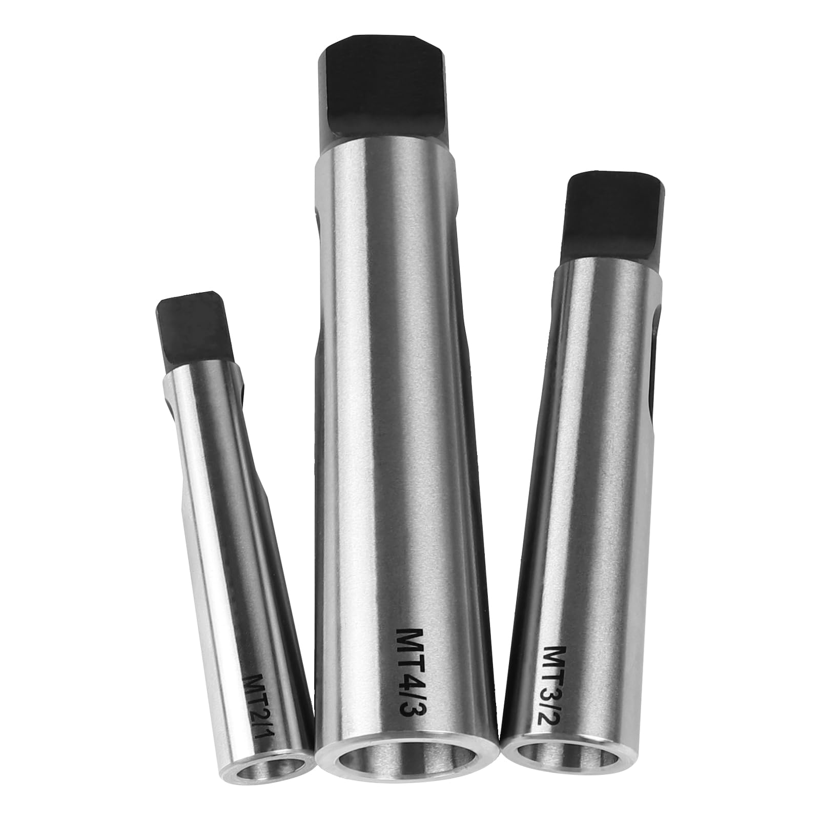 LALAGO 3Pcs Cône Morse Douille de Perçage, Réduction Adaptateur pour Tour de Fraisage, Adaptateurs de Foret à Cône Morse (MT1 à MT2, MT2 à MT3, MT3 à MT4)