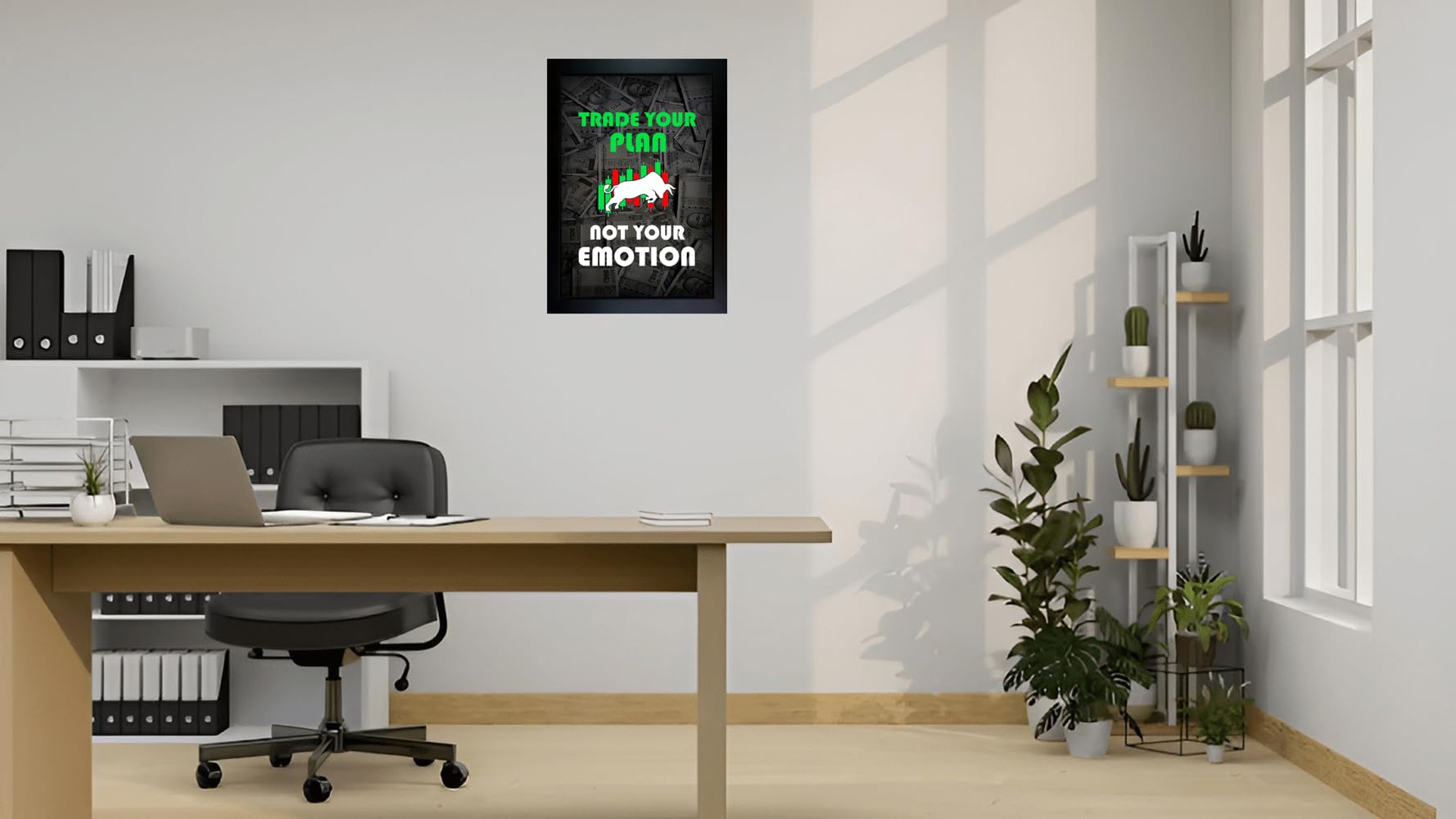 CrowdHall Motivational Quote Wall Frame with Poster, Stock Market Poster,Trading Quotes Wall Frame (Size 10 X 13.5 inches) (Stock Market 05) 1