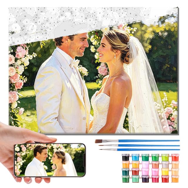 Custom Paint by Numbers Kit for Adults From Photo, 31x39in/ 80x100cm