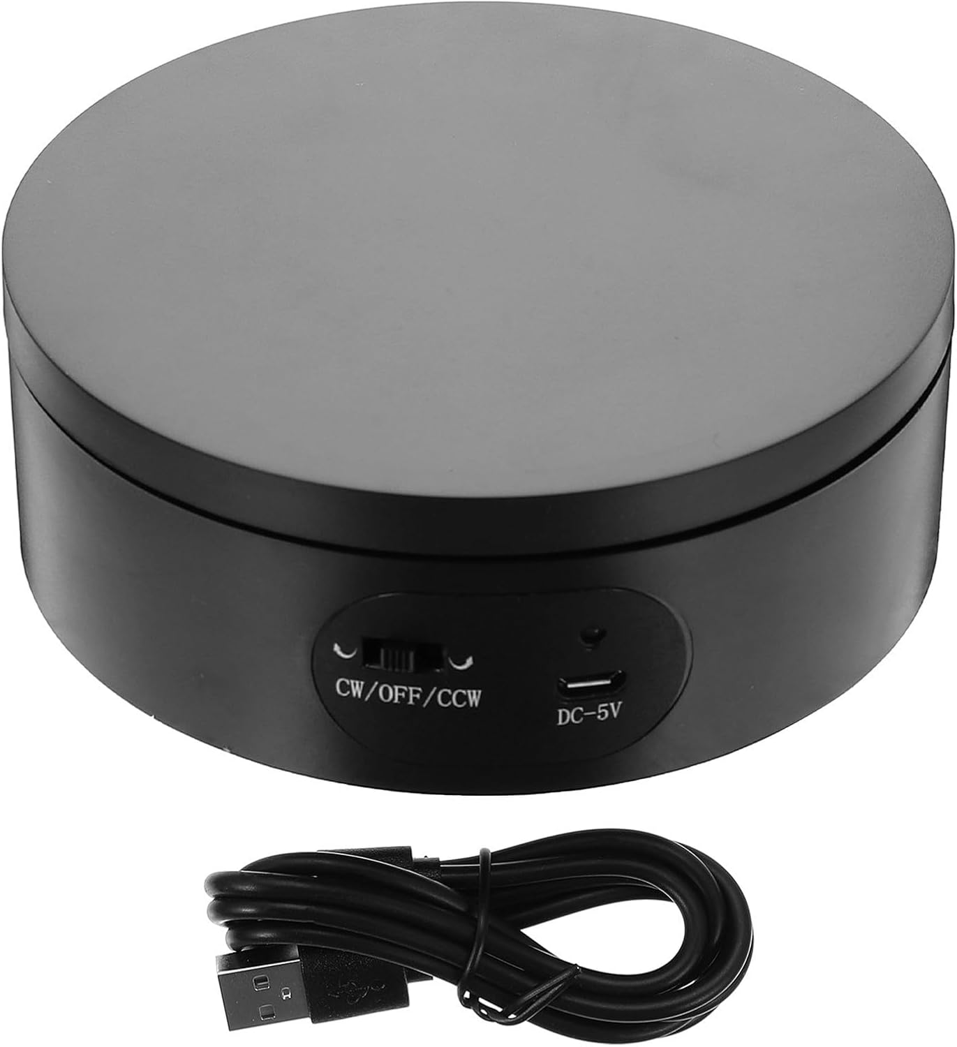 COHEALI Jewelry Rotating Turntable Black Abs Rotatable Display Stand