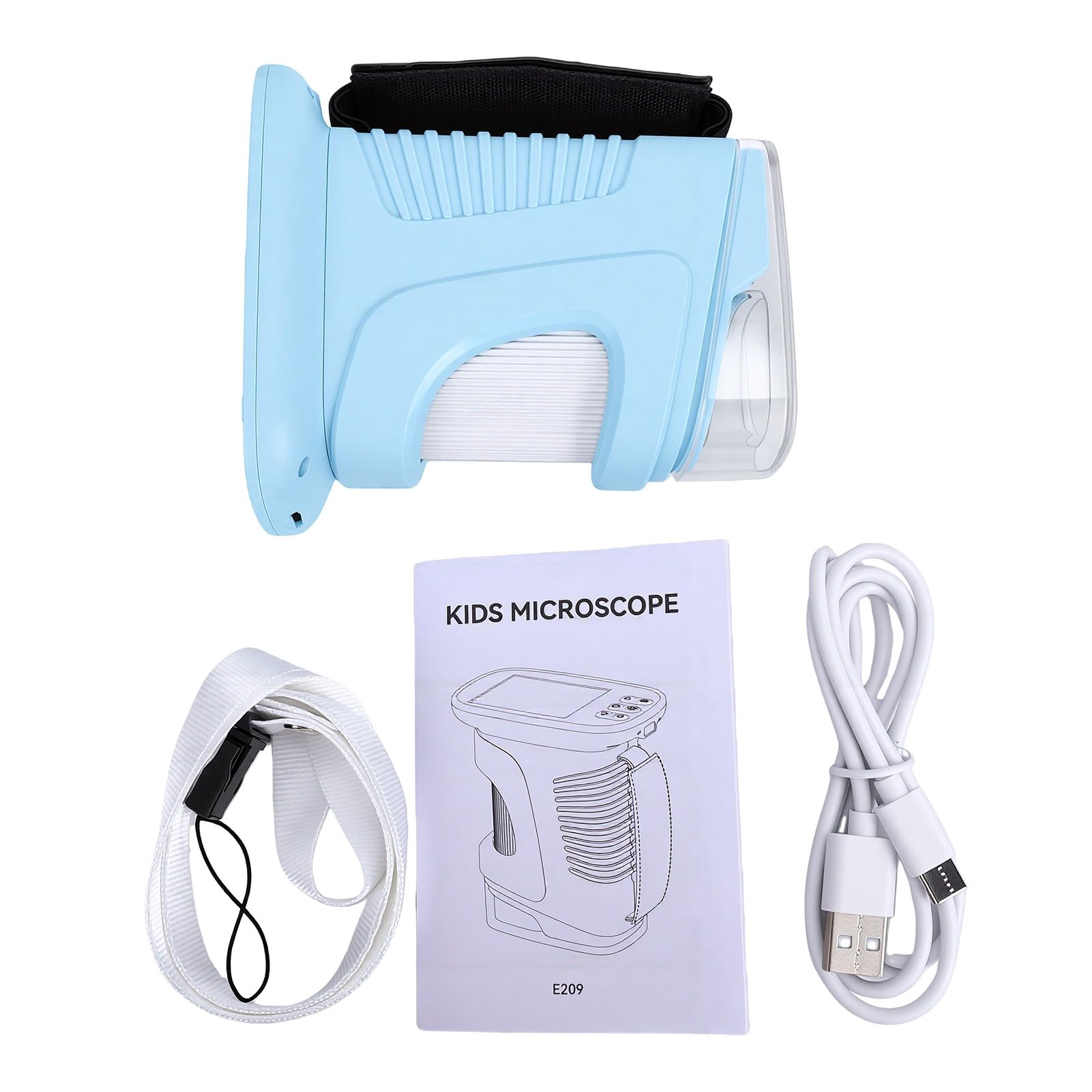 ANGGREK Digitales Handmikroskop 1000-fach, 2,4 Zoll Bildschirm für | 1080P HD-Kamera, Wiederaufladbar über , 8 LED-Leuchten, Manueller Fokus für Klare Sicht