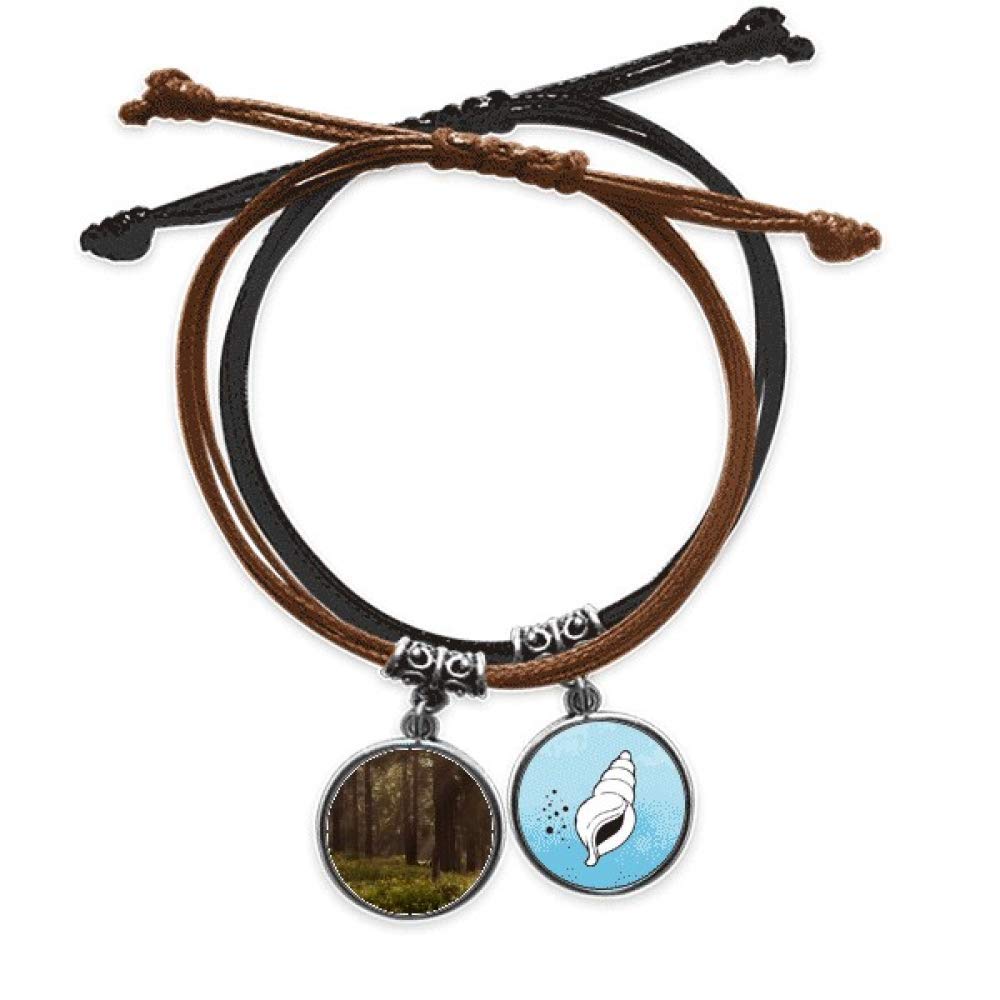 Pulsera de cuero bosque oscuro DIYthinker cadena de mano ajustable 3