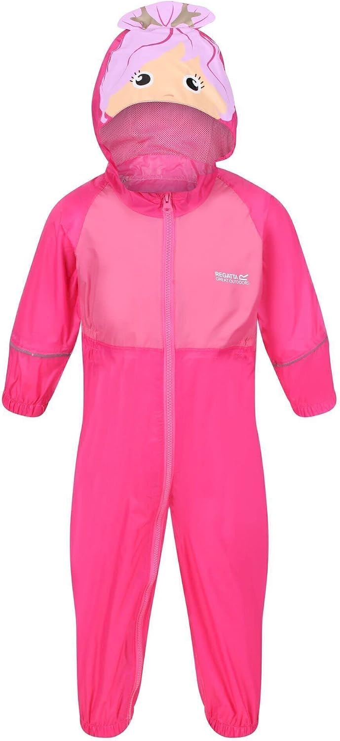Regatta Childrens/Kids Charco Mermaid Waterproof Puddle Suit (18-24 Months) (Santorini Sunset)