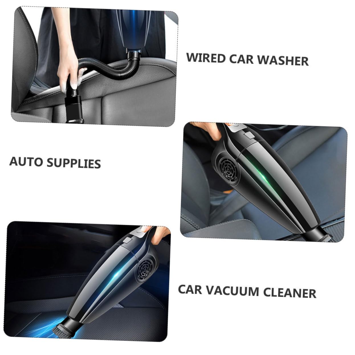 CIYODO 1set Car Vacuum Cleaner Powerful Wet Dry Auto Handheld Cleaner Lightweight Portable for for Birthdays and Holidays