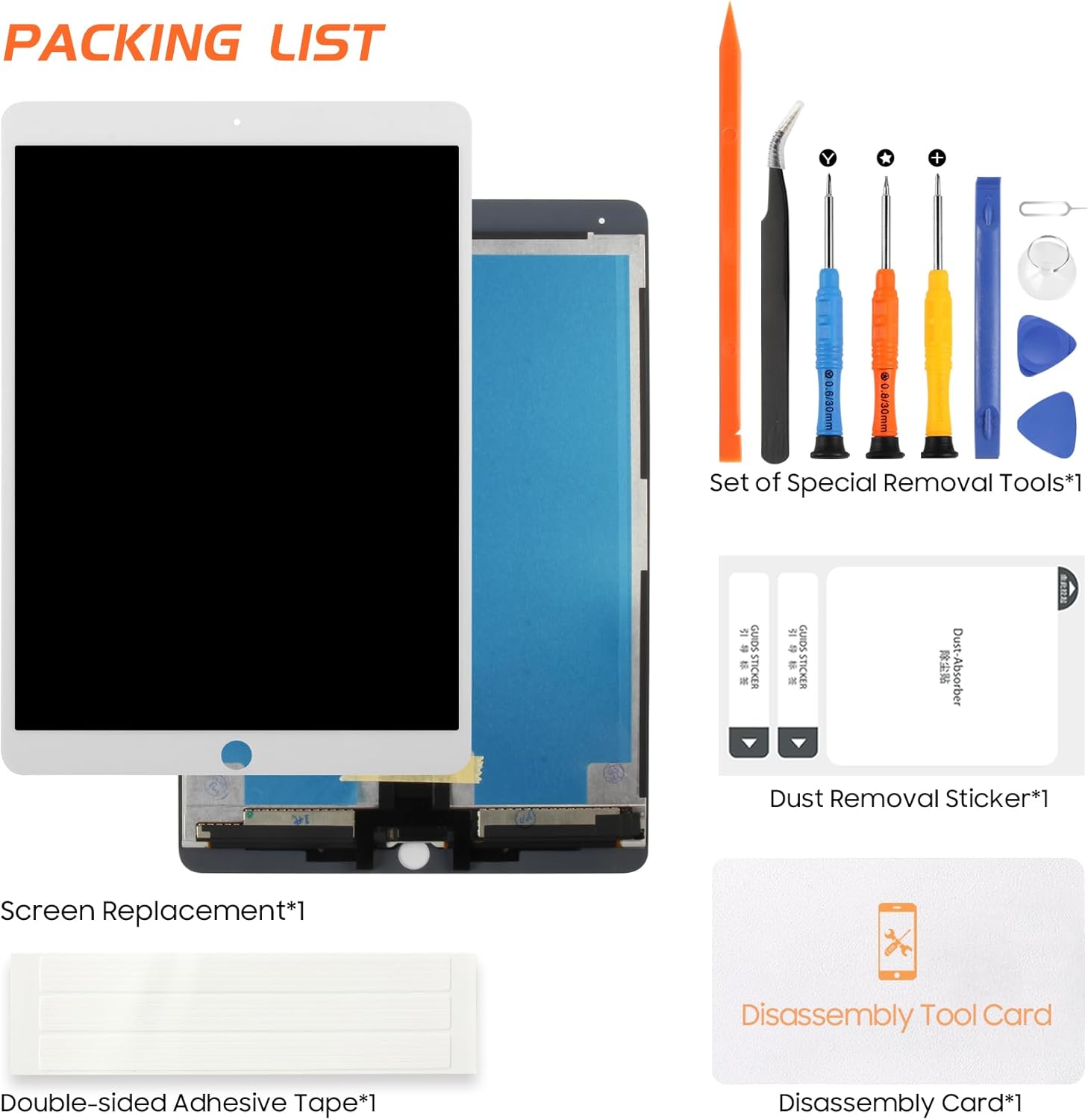 LCD for iPad Pro 10.5 2017 Screen Replacement for iPad A1701 A1709 LCD Replacement for iPad Pro 10.5 LCD Screen and Digitizer A1701 Assembly Repair Parts (White)