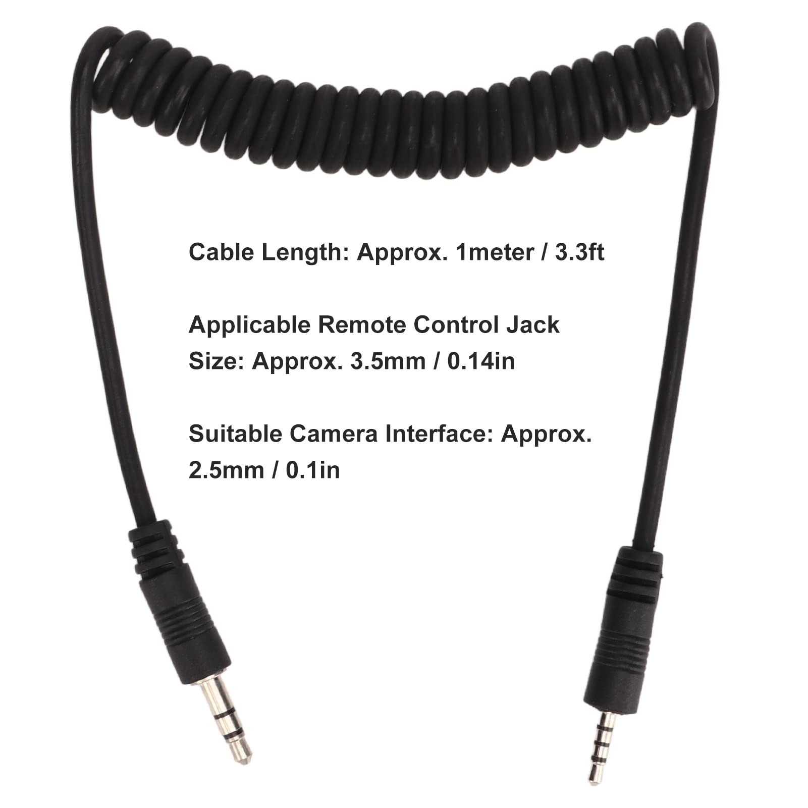 Cavo Sincro Flash Per Fotocamera – Connettore 2,5mm, Spirale Estendibile, Bloccaggio A Vite