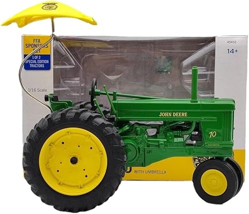 ERTL Escala 1/16 para John Deere Modelo 70 Tractor Farm W/Umbrella FFA Edición Especial Juguetes Fundidos a Presión Modelos de Coche Colección