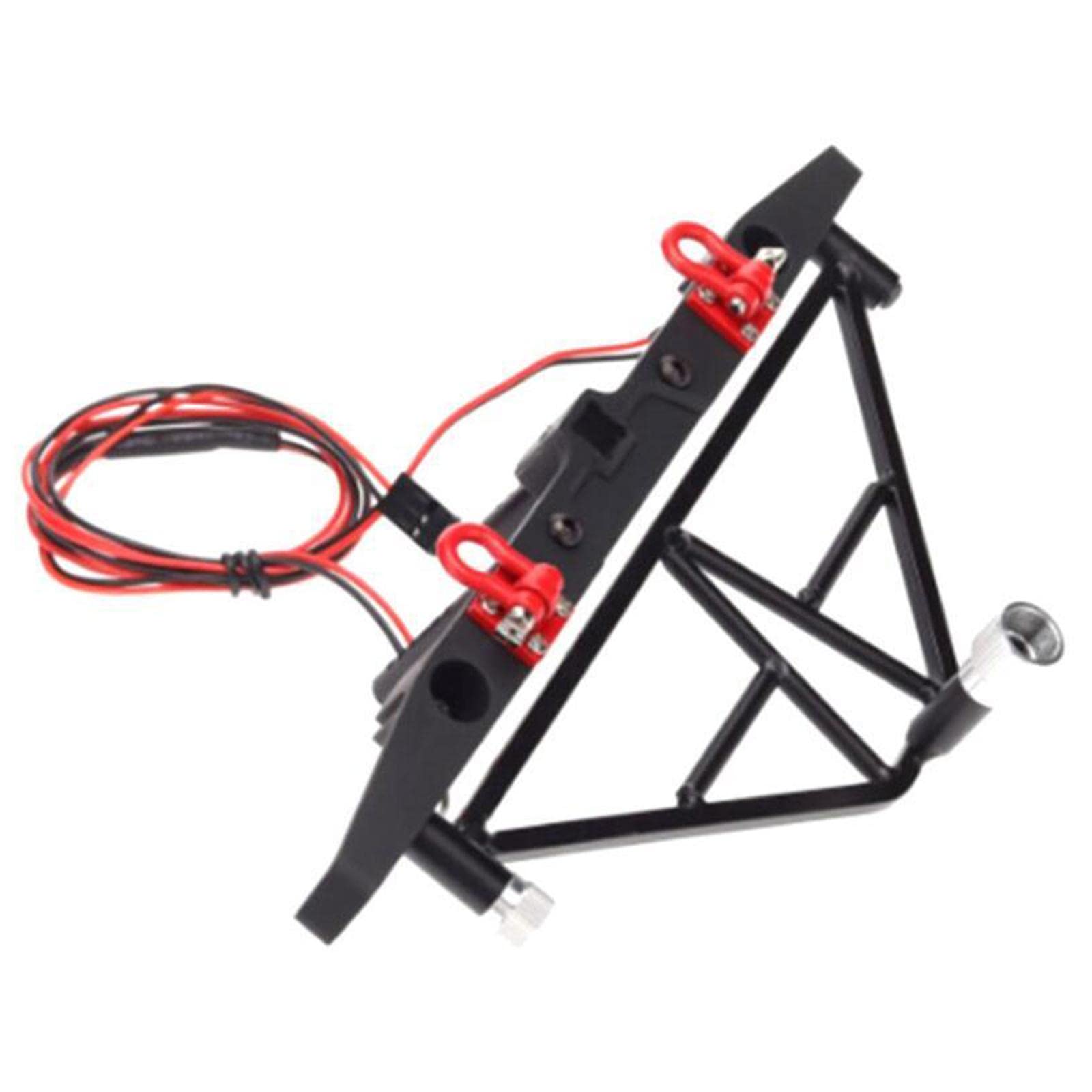 1 Pieza Parachoques RC de Metal Aleación CNC para Camión Crawler con Luces LED y Repuestos Modelos 1/10 Adecuado para Adultos Exhibición Decoración, Parte Trasera