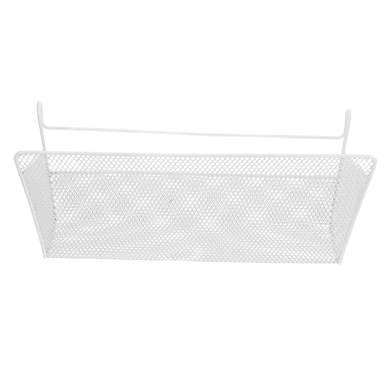 Cesta de Almacenamiento Colgante de Metal Blanco, Hierro, Gran Capacidad
