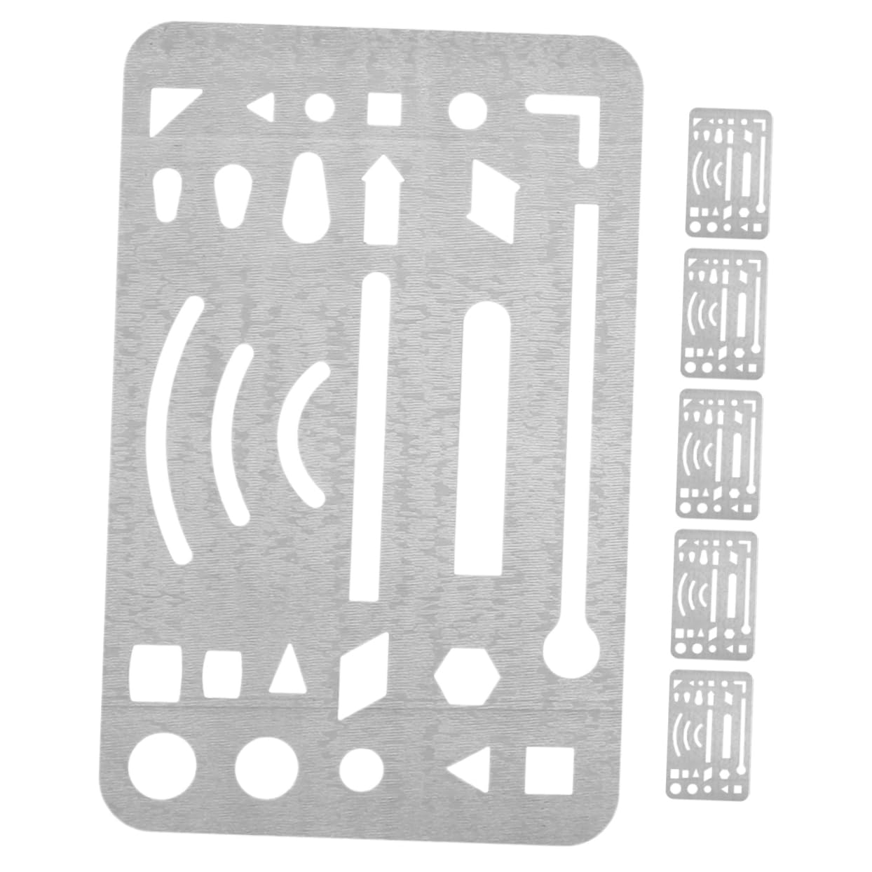 Angoily 6pcs Stainless Steel Erasing Shield Eraser Shield for Craft Drawing Precision Erasing Tool