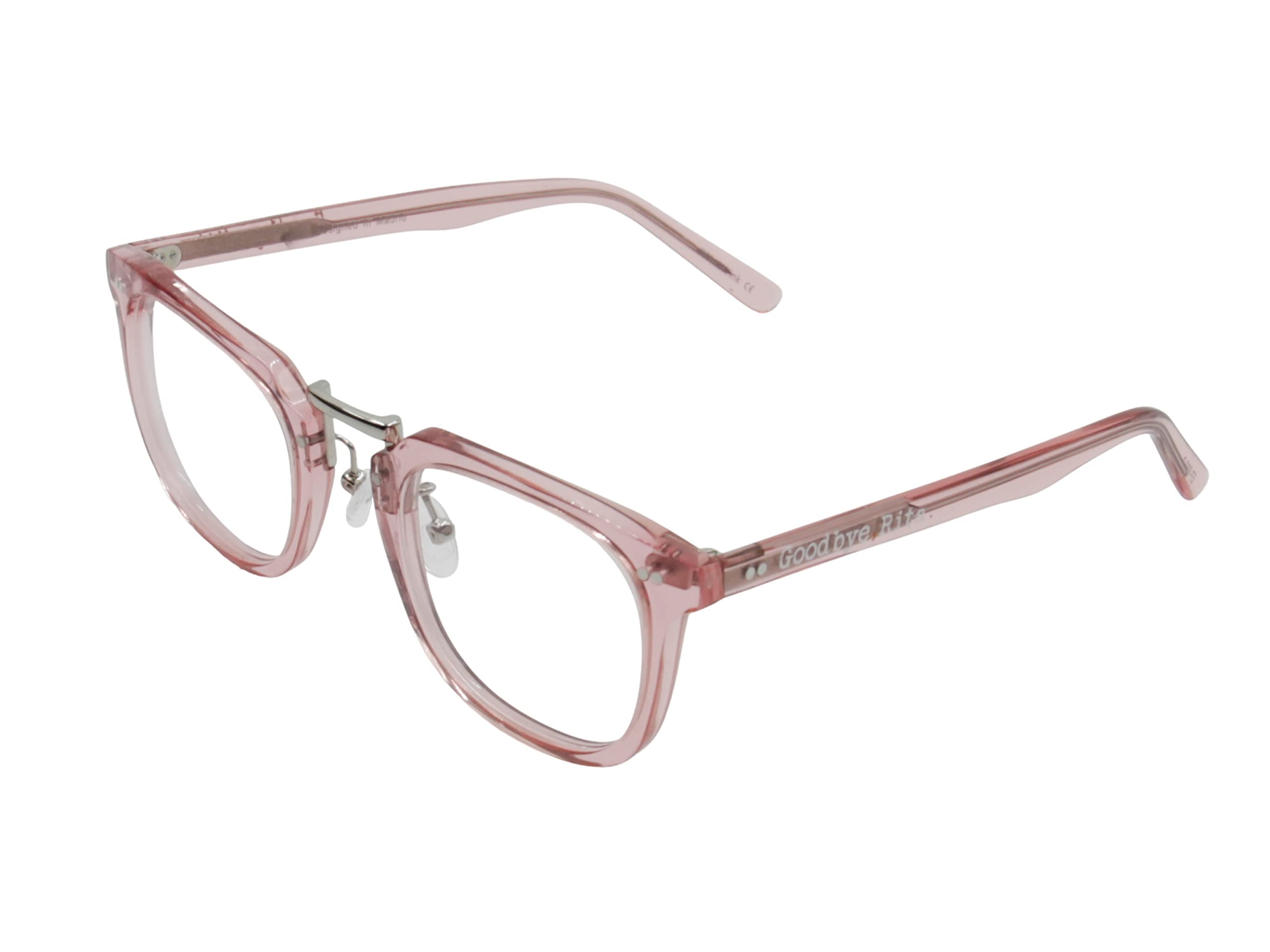 Goodbye, Rita. - Occhiali da Vista per Uomo e Donna - Montatura Robert Pink - Prodotti in Acetato - Occhiali per Computer - Leggeri, Flessibili e Resistenti - Rosa - 145 x 47 mm