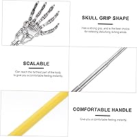 Vista 7 de Hemoton Rascador de espalda extensible para ancianos, herramienta de masaje de espalda larga, herramienta de masaje portátil, masajeador facial