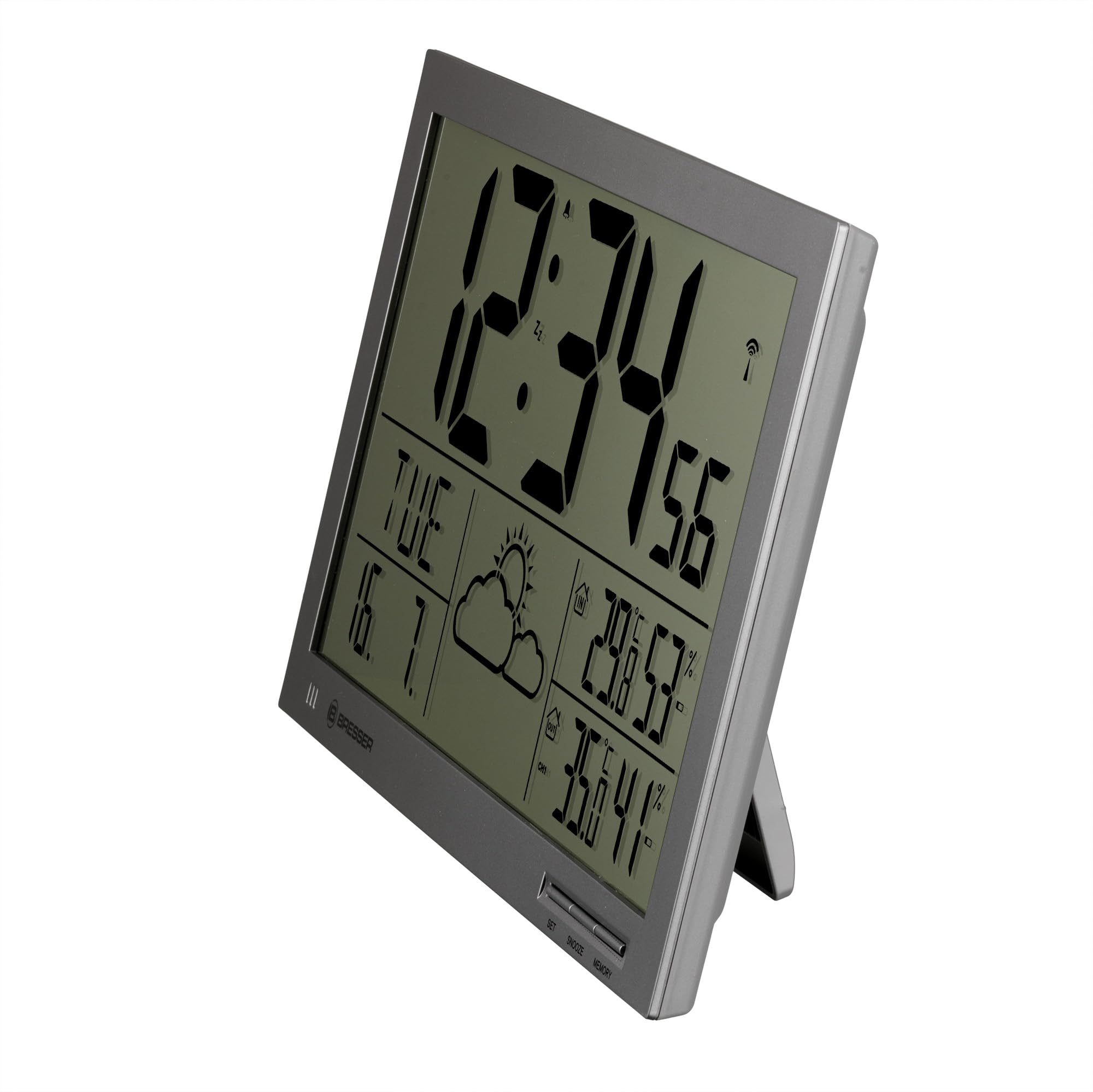 Reloj meteorológico de Pared BRESSER MyTime Jumbo LCD Antracita