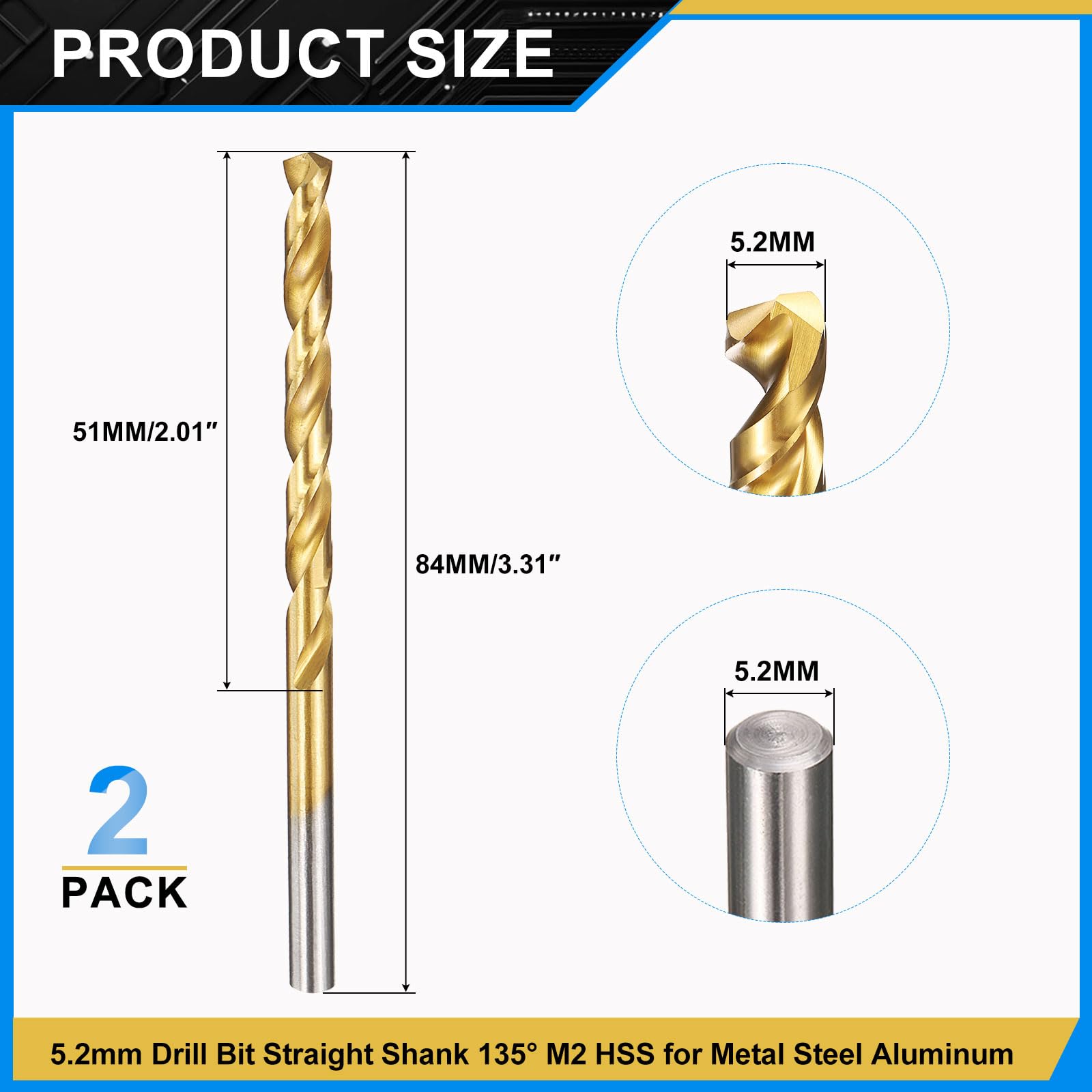 PATIKIL 5.2mm Drill Bit - Image 2