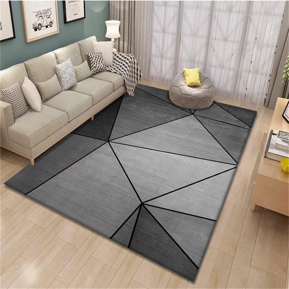Tapis de salle a manger gris et moderne pour des repas en famille sereins