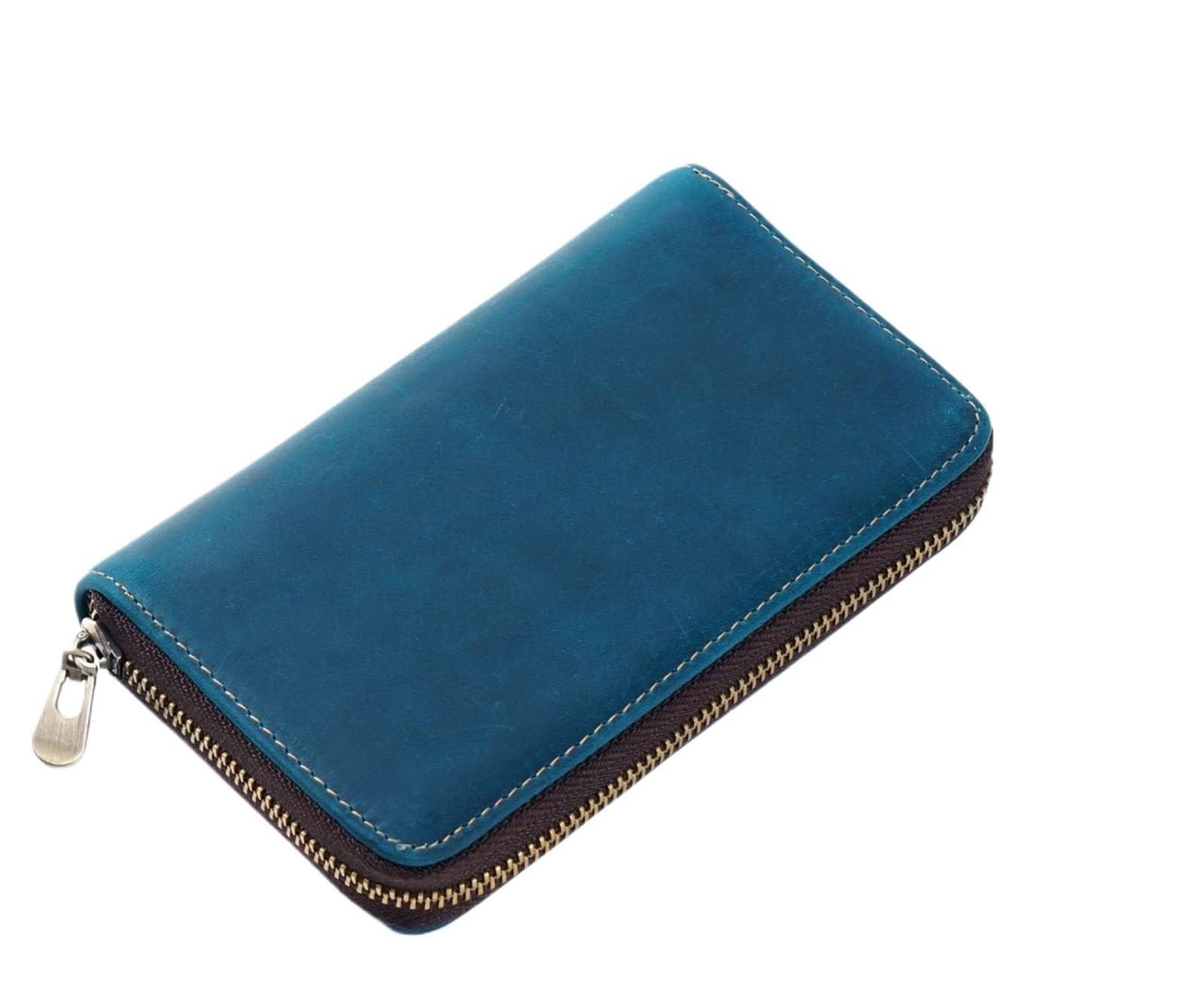 Porte-stylo plume for stylo en cuir avec fermeture éclair protectrice