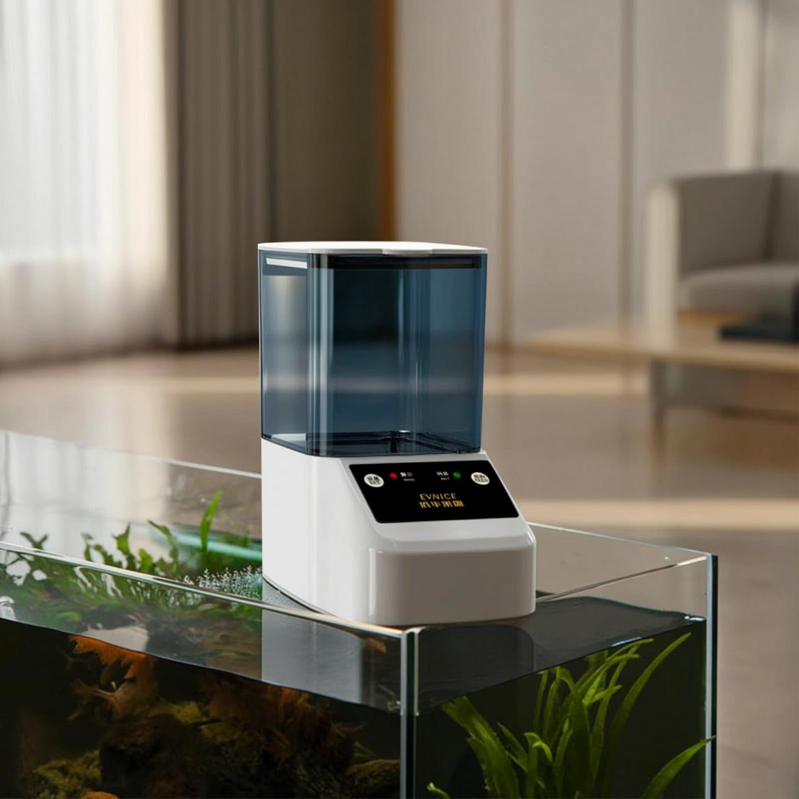 Alimentador Automático Peces con Comero Inligen Dispensador para Viajeros,