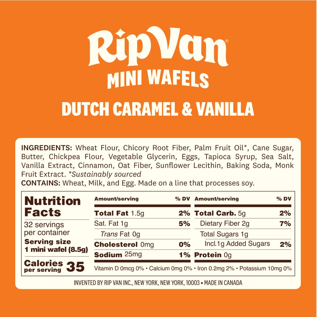 Rip Van Wafels Dutch Caramel Mini Stroopwafels - Low Carb Snacks 3g Net Carbs - Non GMO Snack — view 3