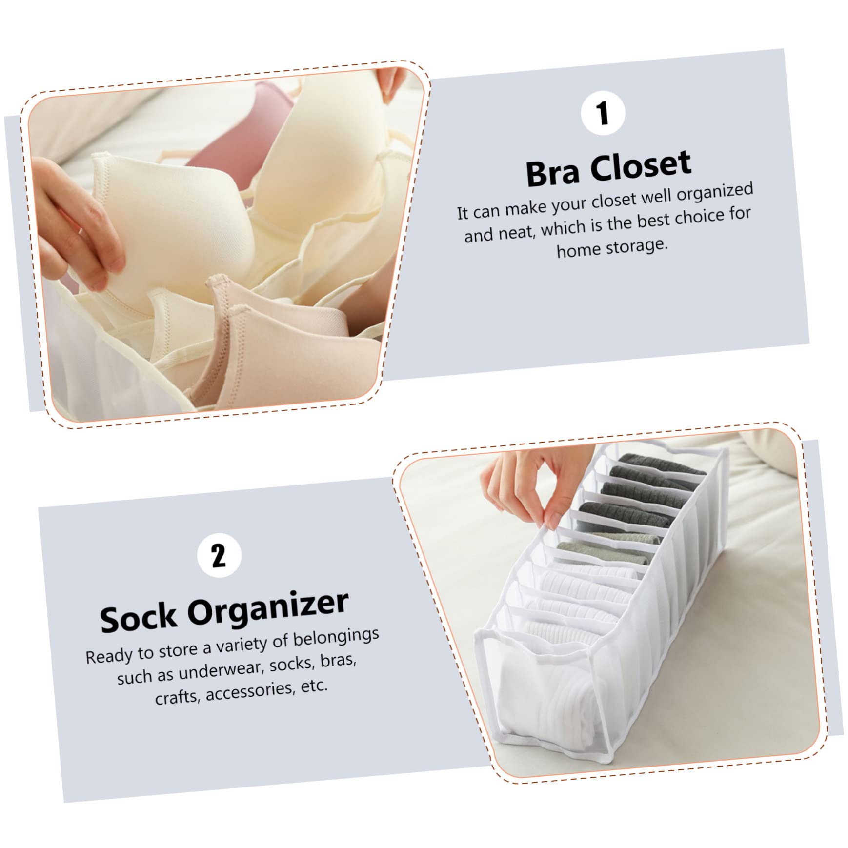 Cabilock Organizador De Cajones Plegable Para Ropa Interior Sujetadores Y Calcetines 6 Unidades