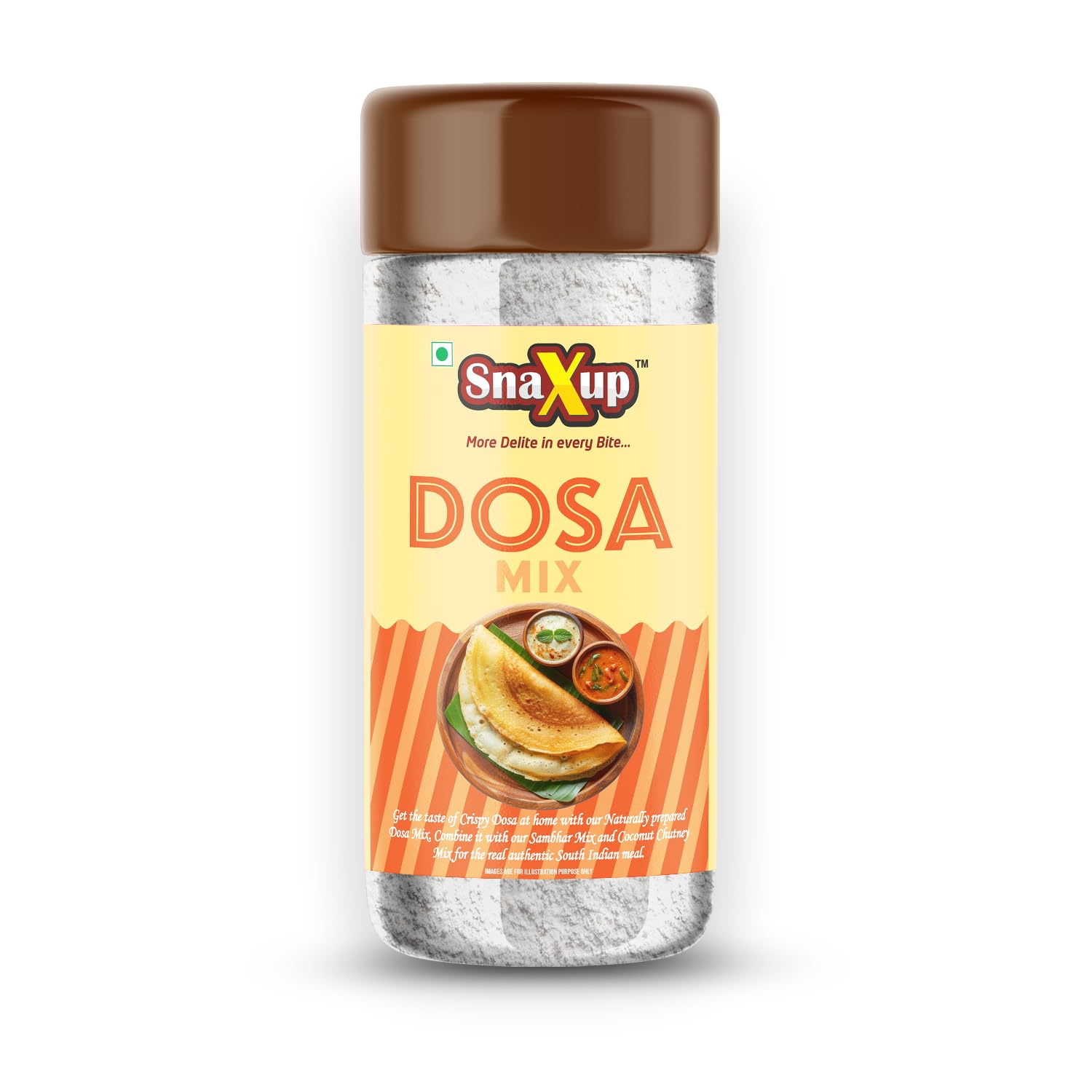Snaxup Plain Dosa Mix - Breakfast Mix | Quick Breakfast | Instant Ready to Cook Mix | Ready-To-Make South Indian Breakfast (500g)