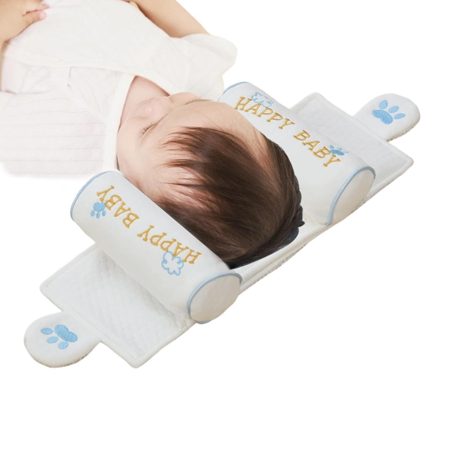Anti Flat Head Pillow | Children Head Shaping Pillow, Breathable Soft Portable Ergonomic, For Outdoor Summer Home Bedroom Nursery Daycare Travel
