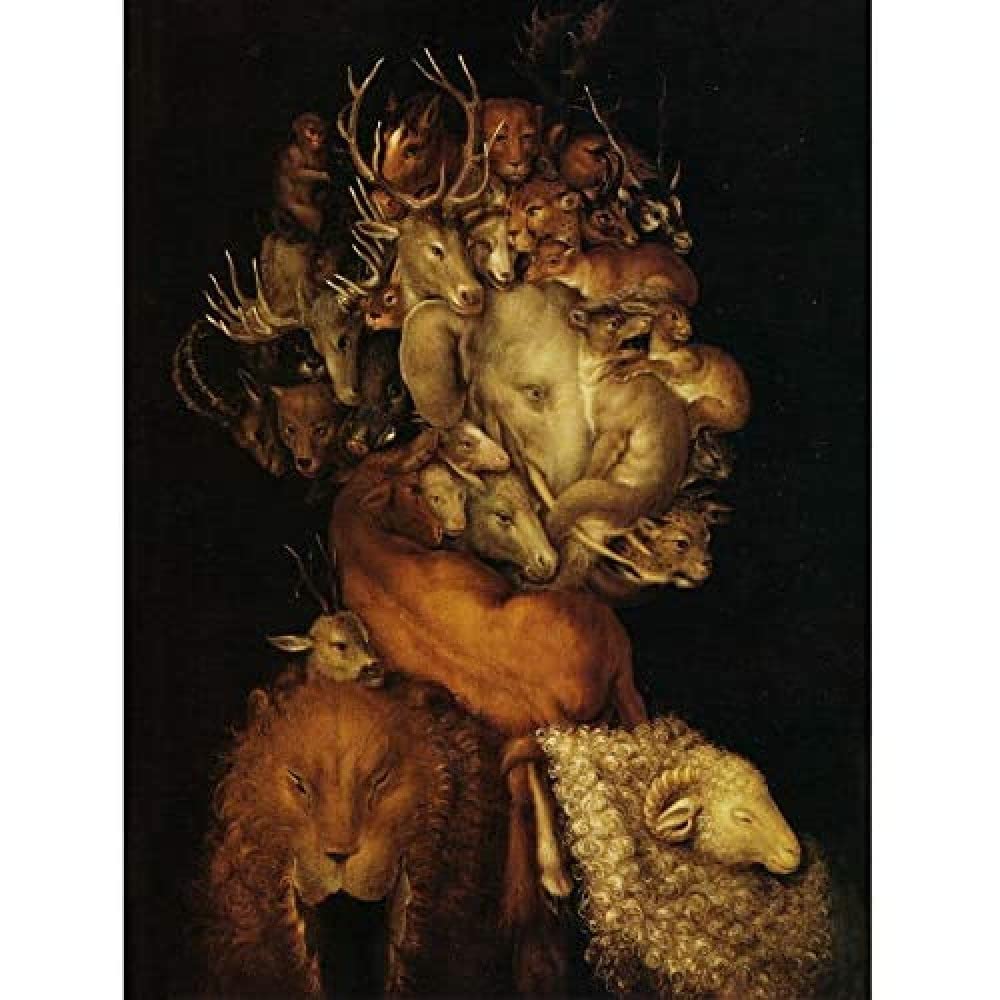 Artery8 Arcimboldo Earth Land Animals Portrait Surreal Painting Unframed Wall Art Print Poster Home Decor Premium