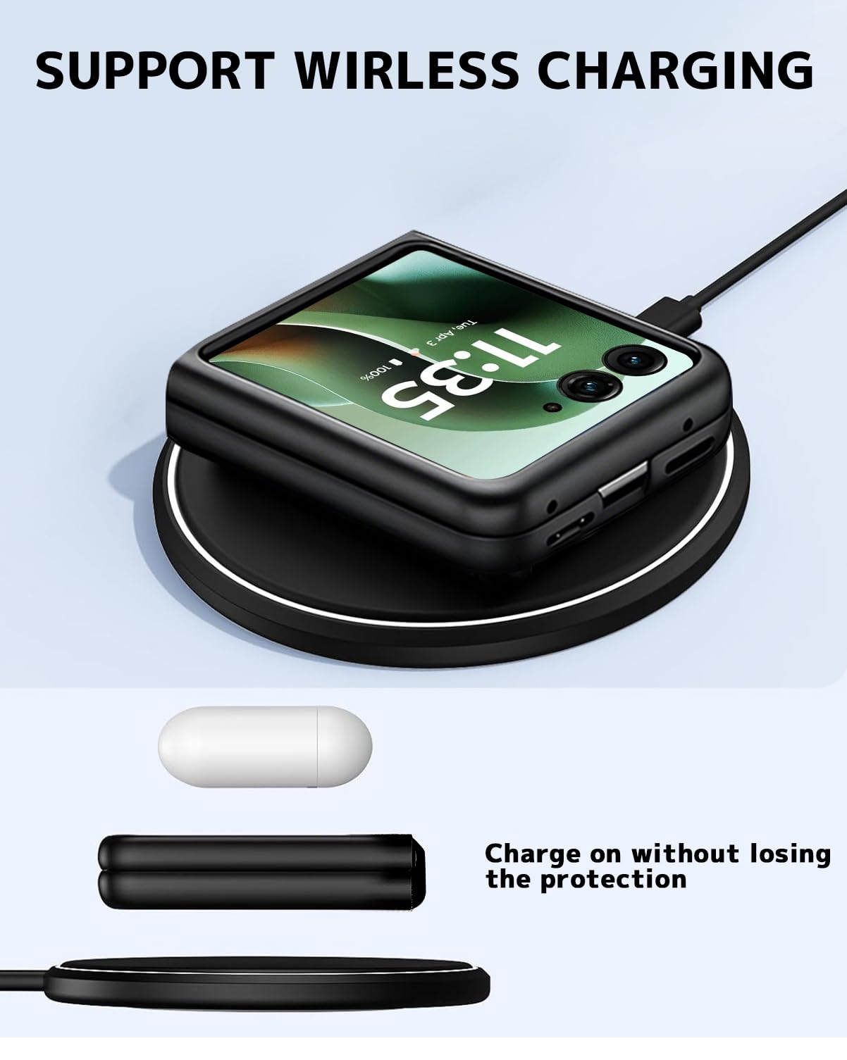 Amazon.co.jp: NINKI適応Moto Razr 60 Ultra ケース スタンド付き PC