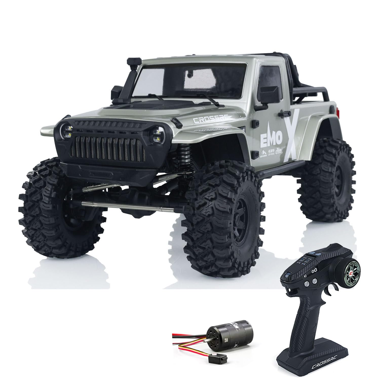 Amazon.co.jp: wheelfun 1/8 4X4 ラジコンクローラーカー CROSSRC エモ