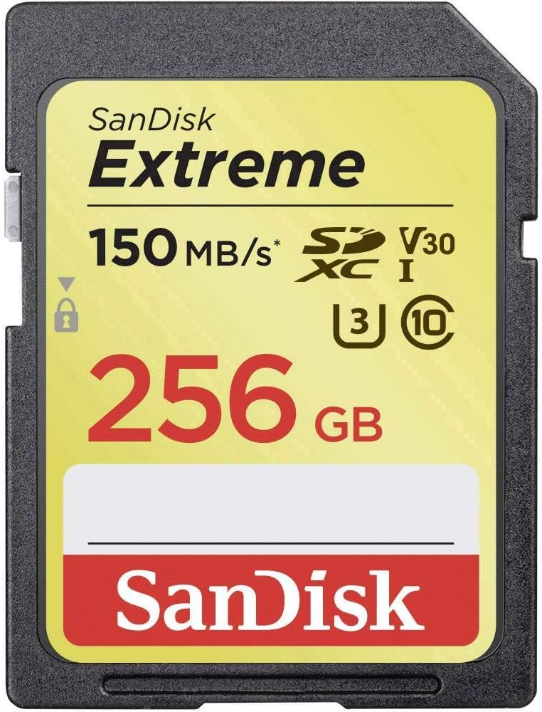 Sandisk 256GB Extreme Sdxc Uhs-I Card - C10, U3, V30, 4K Uhd, Sd Card - Sdsdxv5-256G-Gncin