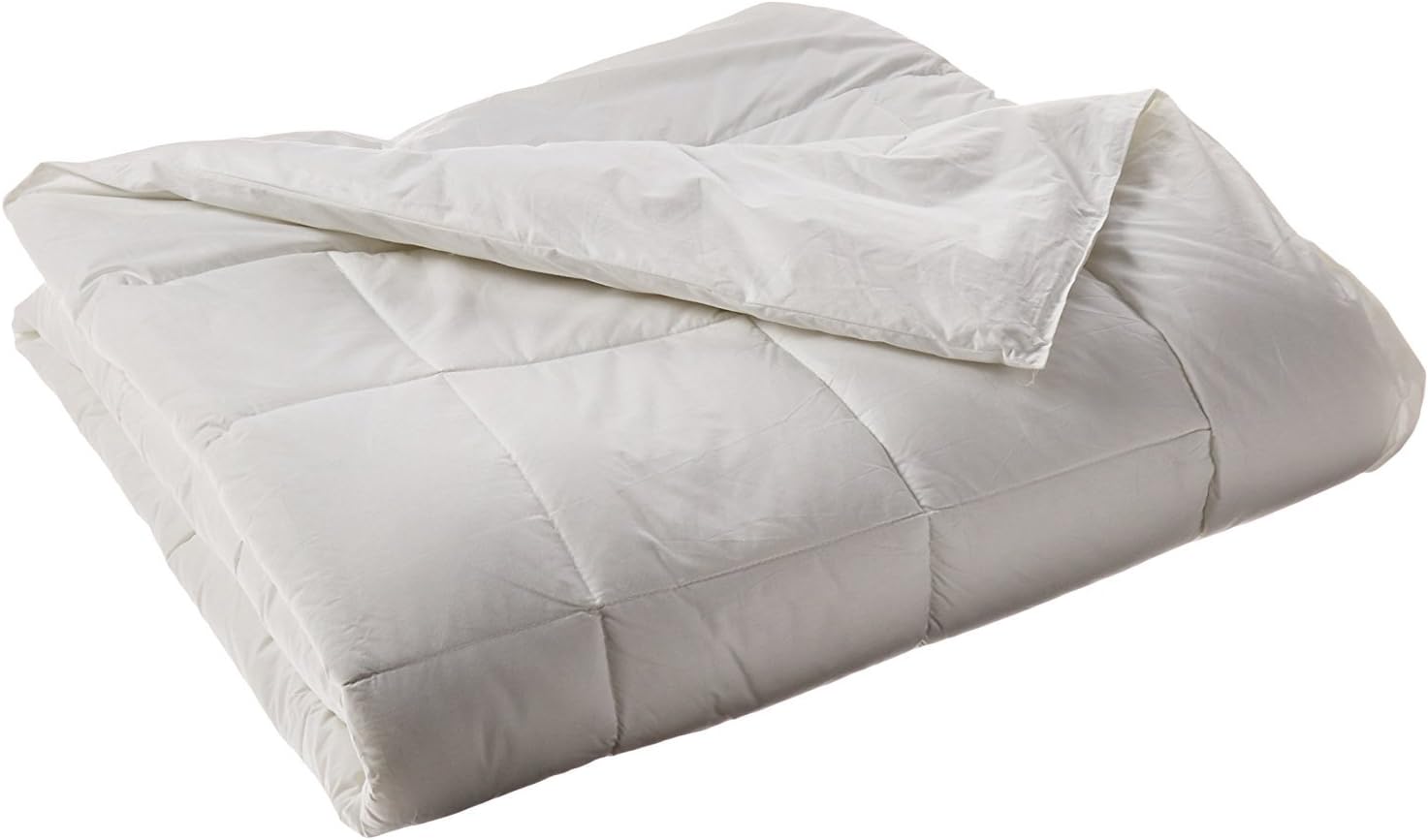 Elegant Comfort 1200 Premier Goose Down Alternative Comforter 100% Egyptian Cotton - 750Fill Power - Solid White Twin/Twin XL