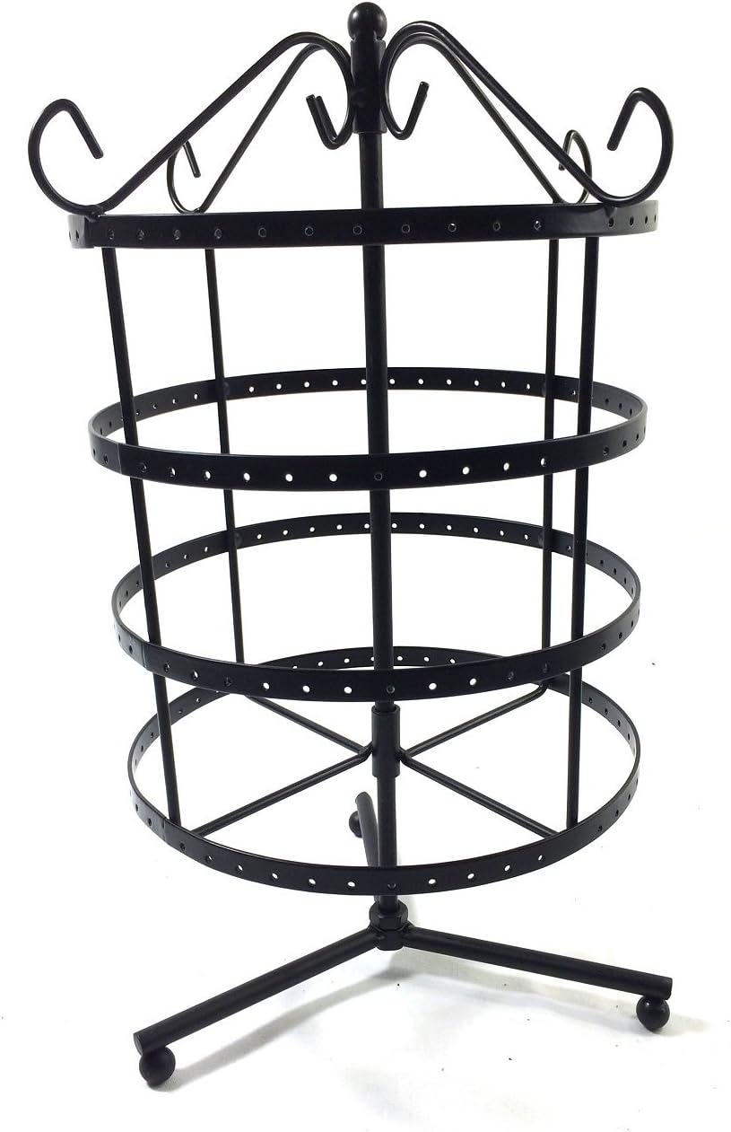 96 Pairs Black Color Rotating Earring Holder / Earring Tree / Earring Oraganizer / Earring Stand / Earring Display