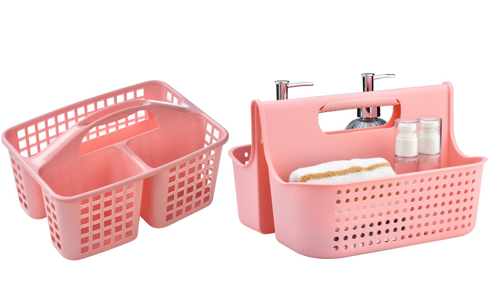 ALINK Portable Plastic Shower Caddy Basket Large Cleaning Supply Caddy Organizer Storage Tote with Handle for Bathroom College